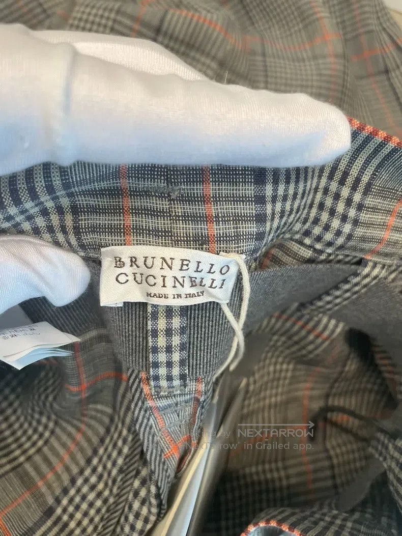 Brunello Cucinelli Brunello Cucinelli Plaid Polyester Casual Trousers Size 27" / US 4 / IT 40 - 7 Thumbnail
