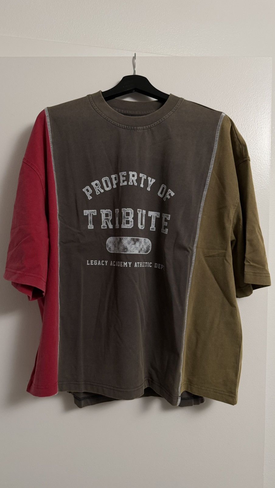 Richie Le Collection Richie Le Tribute Tri-Color Panel Tee Red/Charcoal/Sage Size US L / EU 52-54 / 3 - 1 Thumbnail