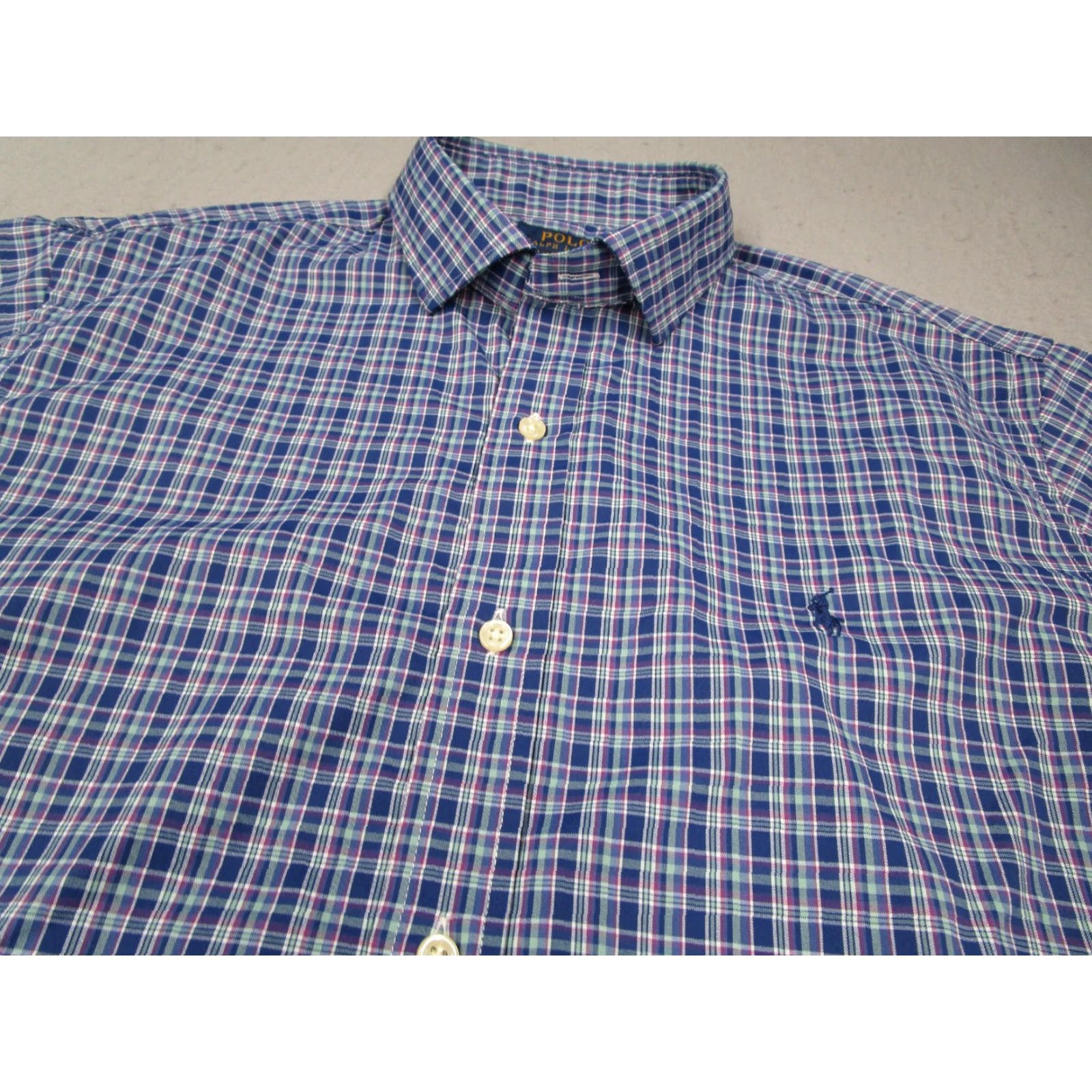Polo Ralph Lauren Polo Ralph Lauren Shirt Mens Extra Large Blue Performance Button Up Blue Pony Size US XL / EU 56 / 4 - 2 Thumbnail