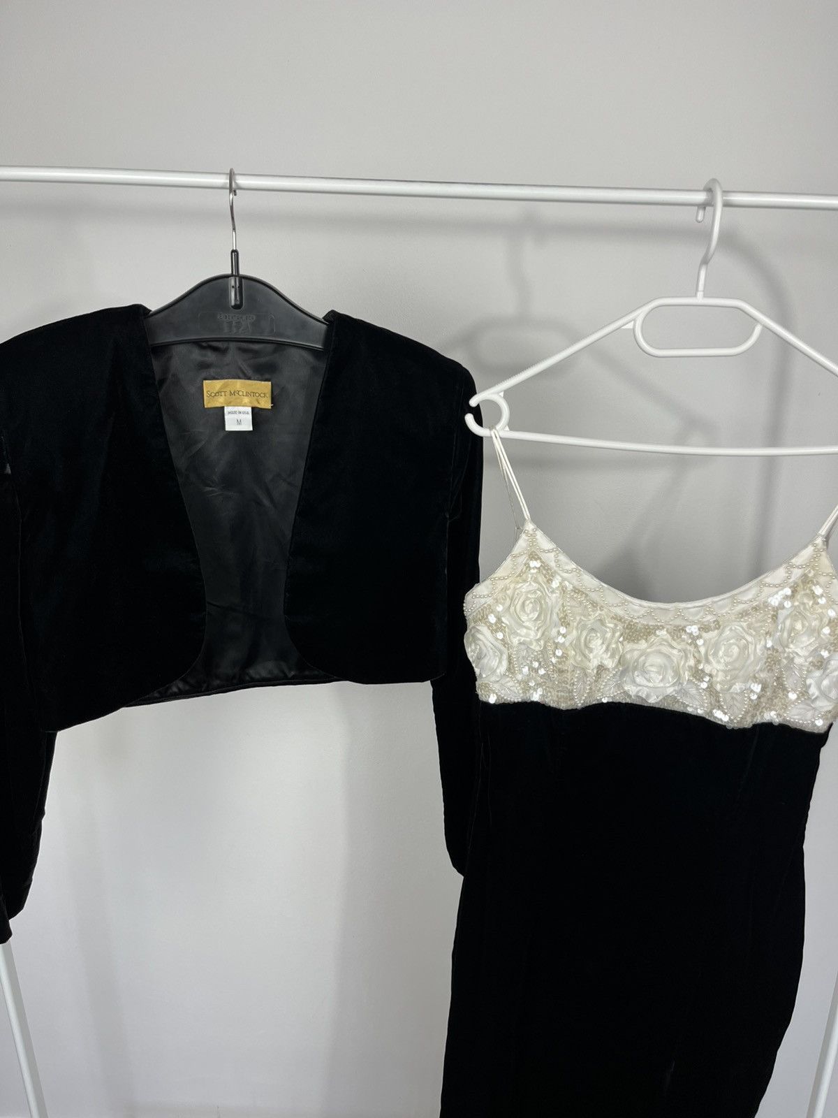 Other Scott McClintock Velvet Dress Set Black Strap Bolero USA M Size M / US 6-8 / IT 42-44 - 2 Thumbnail
