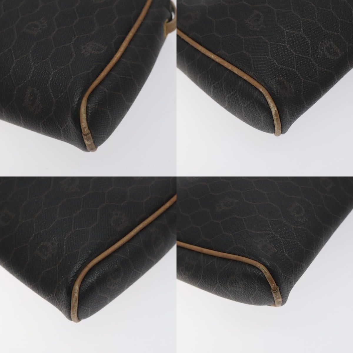 Dior DIOR Honeycomb Canvas Shoulder Bag Pvc Leather Black Gold Size ONE SIZE - 10 Thumbnail