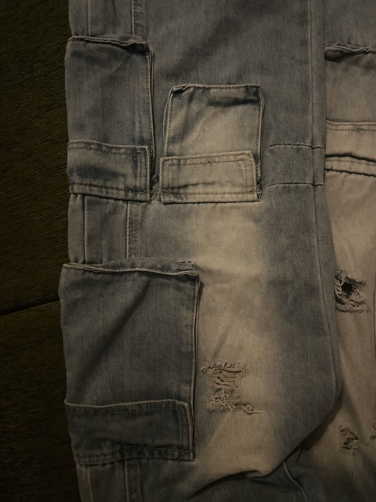 Other Light Wash Denim Cargo Pants Multi Pocket Streetwear Size 26" / US 2 / IT 38 - 5 Thumbnail