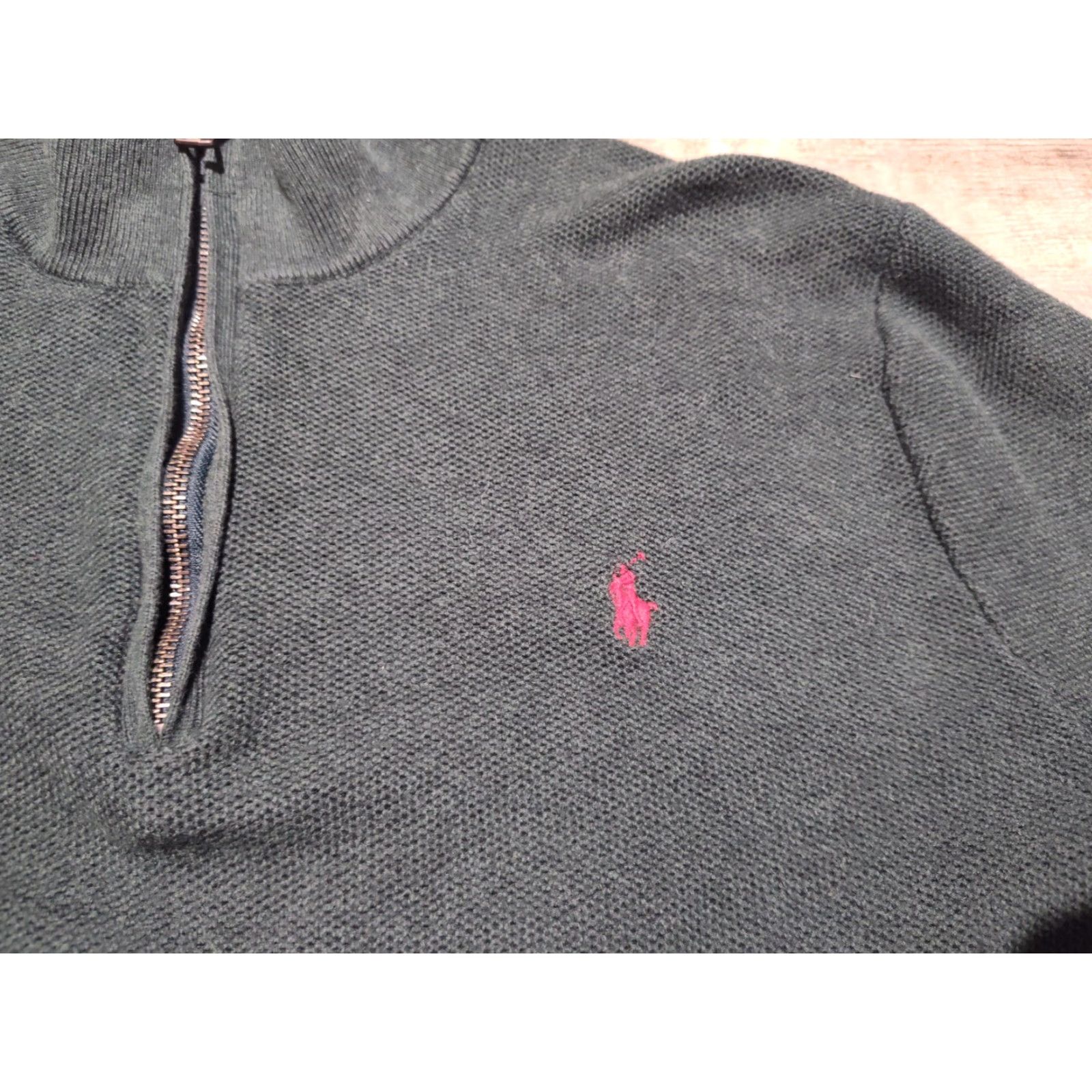 Polo Ralph Lauren Polo Ralph Lauren Men Sweater L Green Cotton Knit Quarter Zip Mock Neck Pullover Golf Walking Size US L / EU 52-54 / 3 - 6 Thumbnail