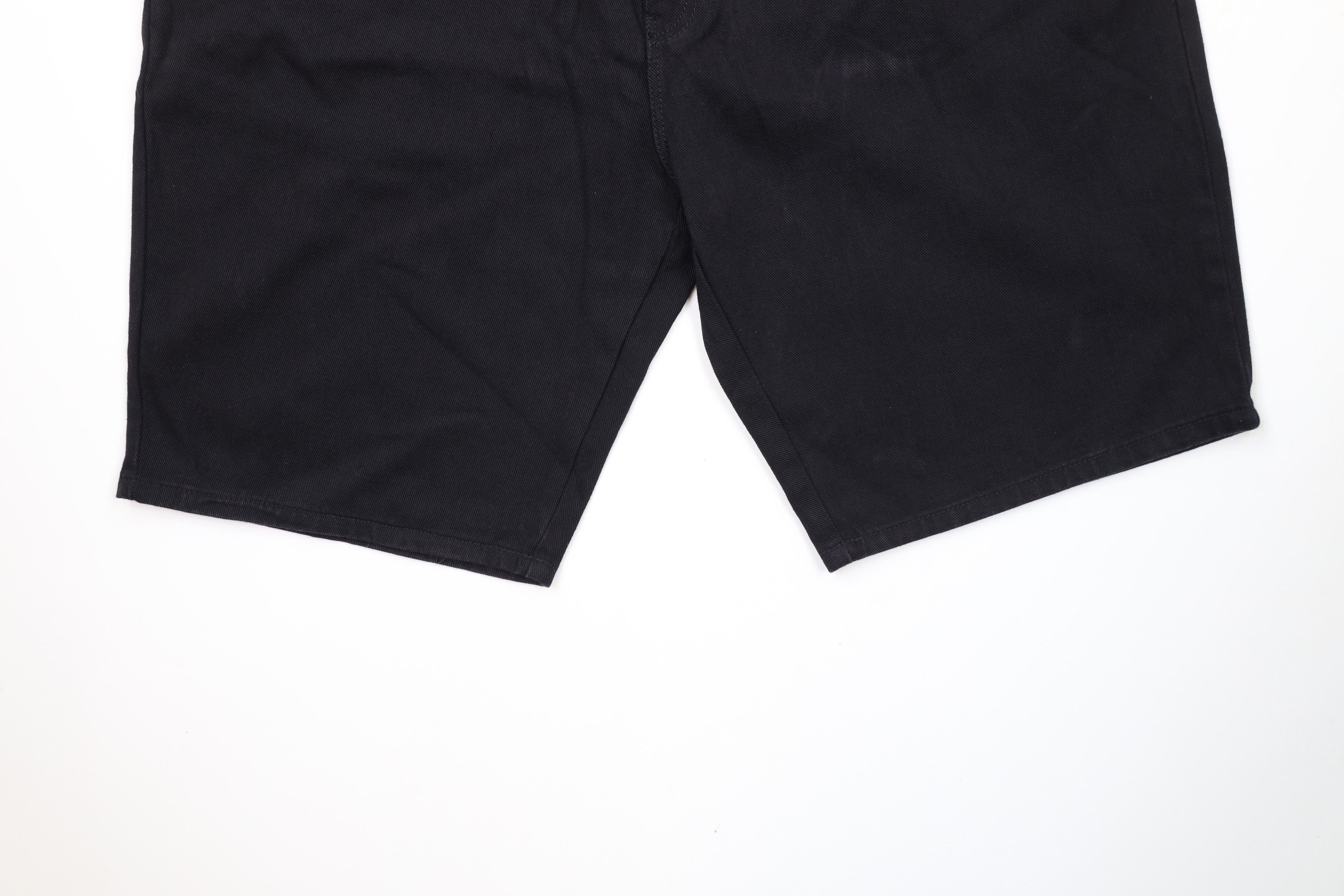 Vintage Deadstock Vintage 90s Streetwear Fit Denim Shorts Black Size US 40 / EU 56 - 4 Thumbnail