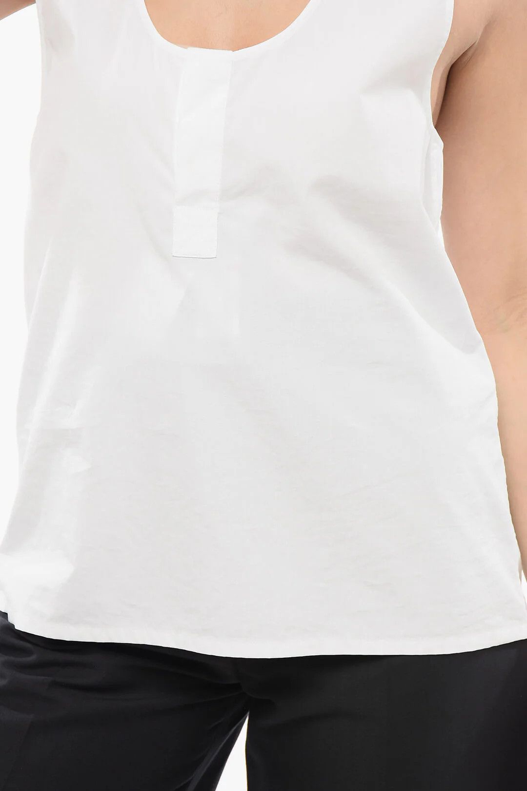 Saint Laurent Paris og1mm0326 Tank Top in White Size M / US 6-8 / IT 42-44 - 3 Thumbnail