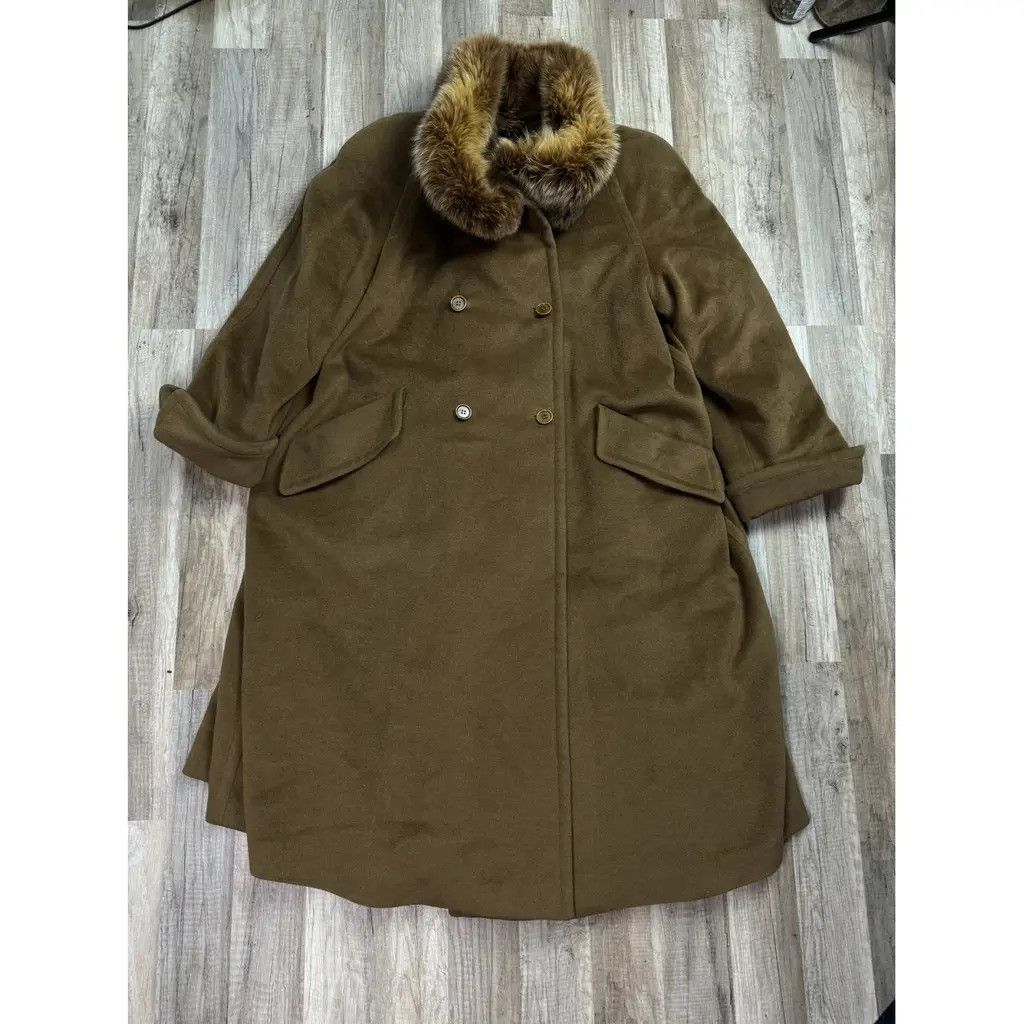 Escada Escada Wool Coat with Red Fox Fur Size: 38 Size S / US 4 / IT 40 - 3 Thumbnail