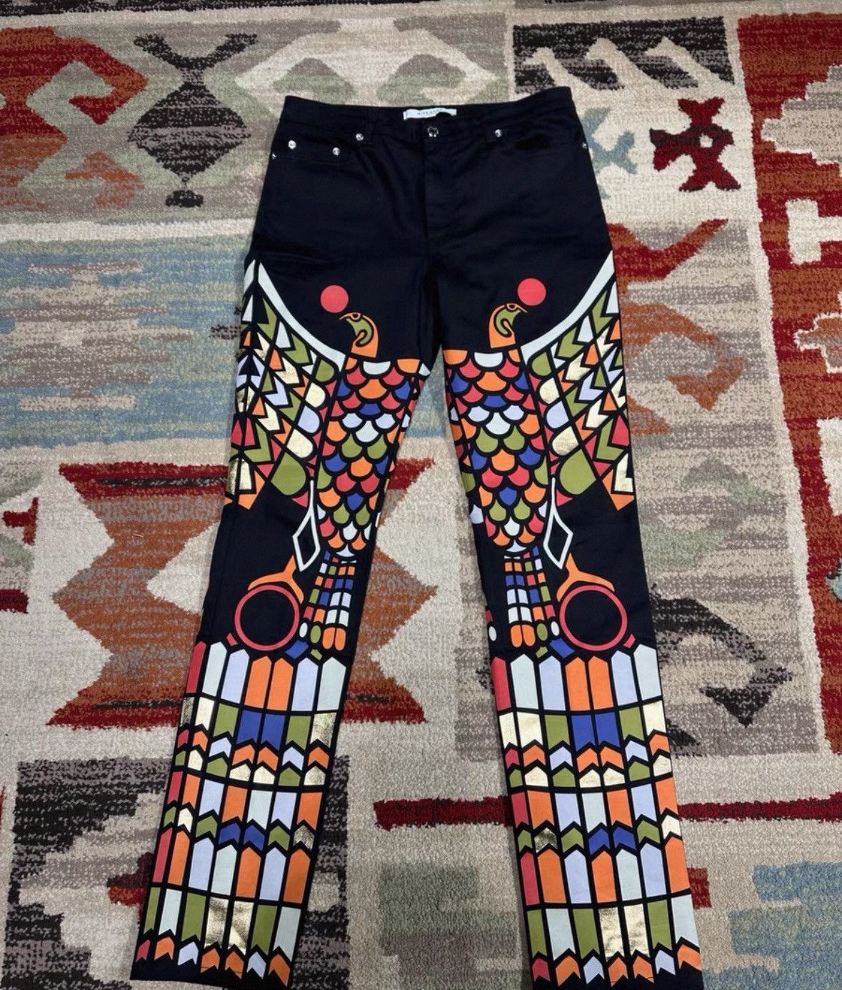 Givenchy Givenchy Ancient Egyptian Totem Print Pants 2506-Nextarrow Size US 40 / EU 56 - 1 Thumbnail