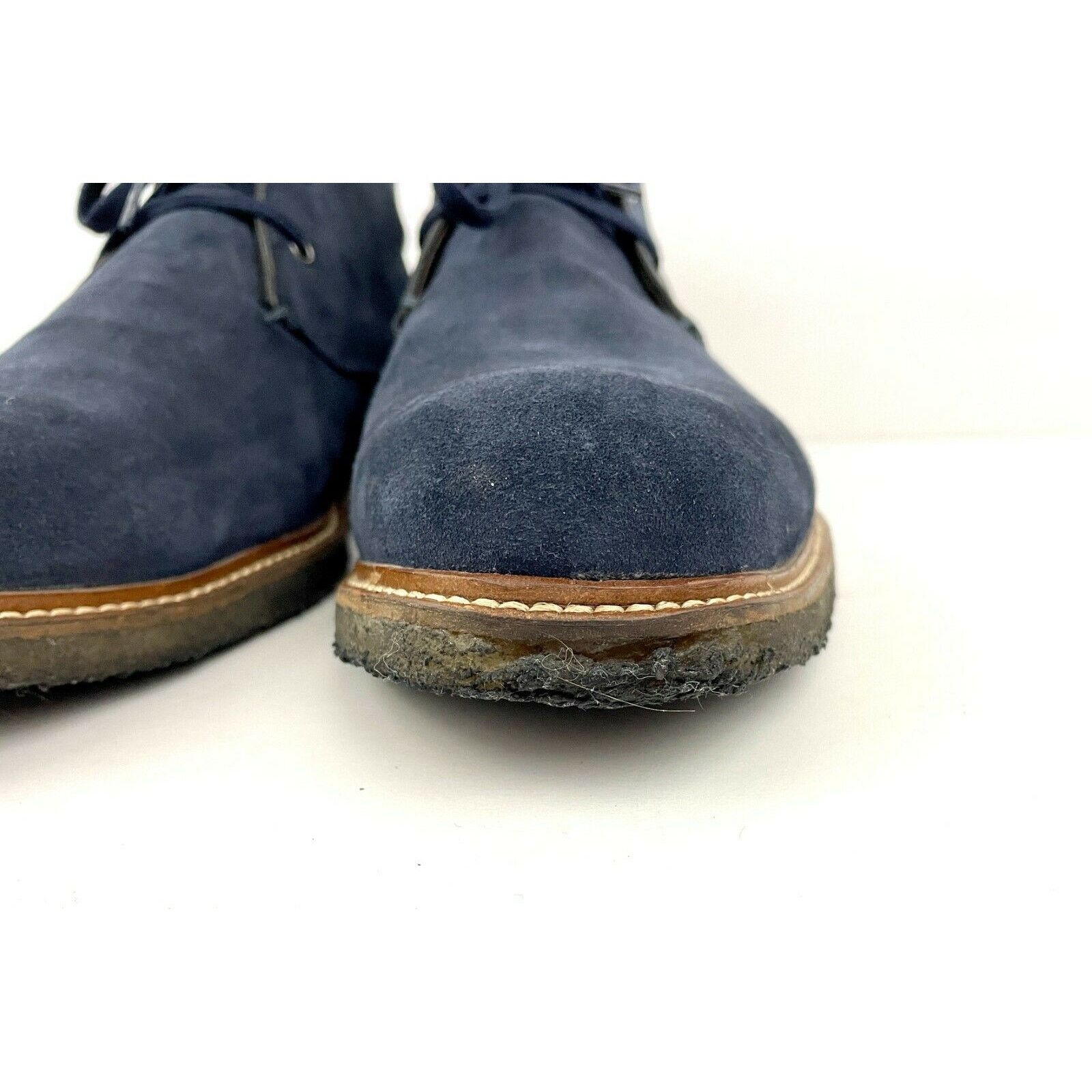 Bloomingdale's Blue Leather Lace Up Oxfords US 10.5 Dress Shoes Size US 10.5 / EU 43-44 - 9 Thumbnail