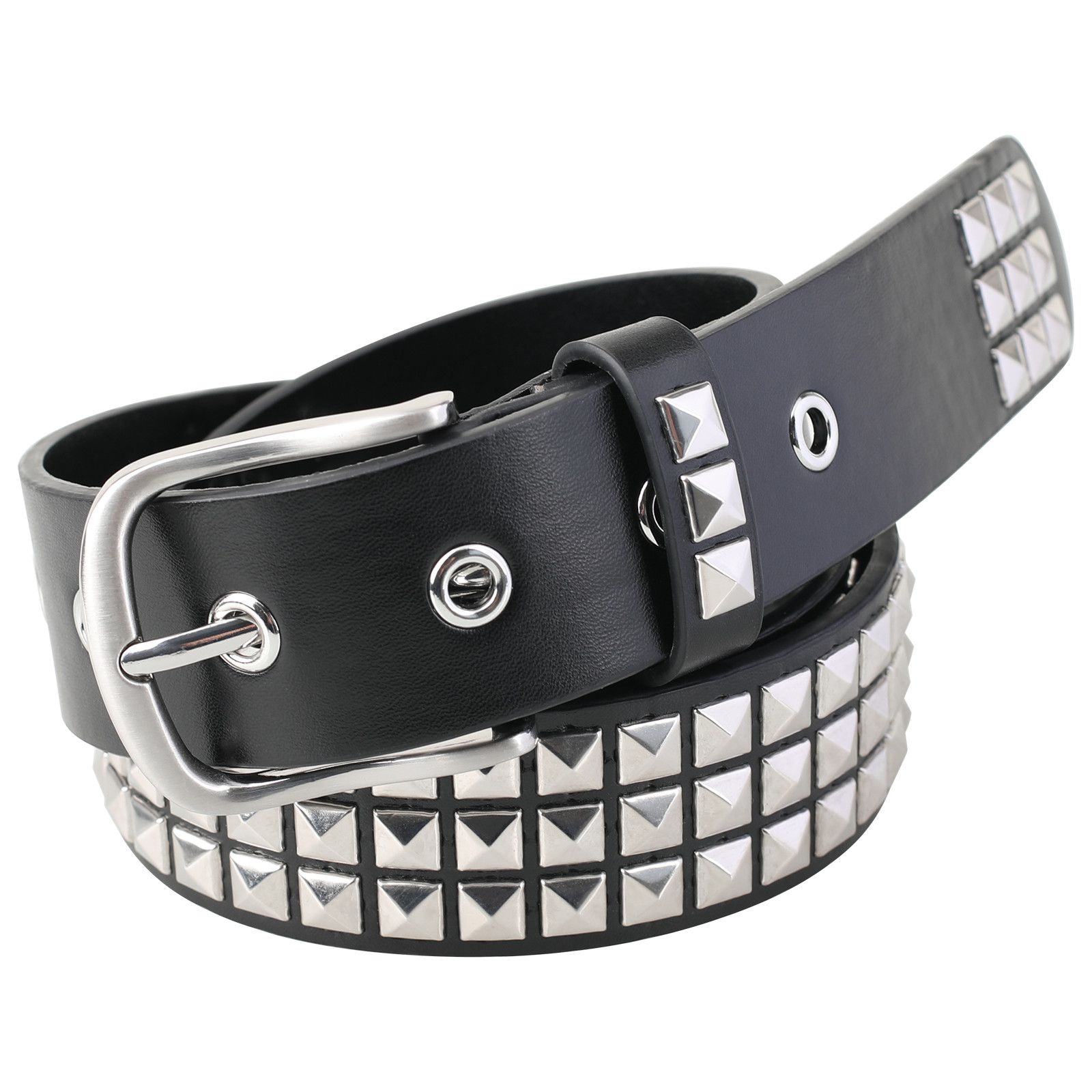 VIBE Dark Vintage Belt Riveted Belts Menswear Accessories Size ONE SIZE - 2 Thumbnail