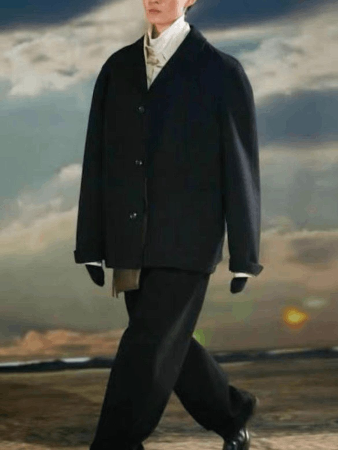 Lemaire Cropped Crombie Jacket