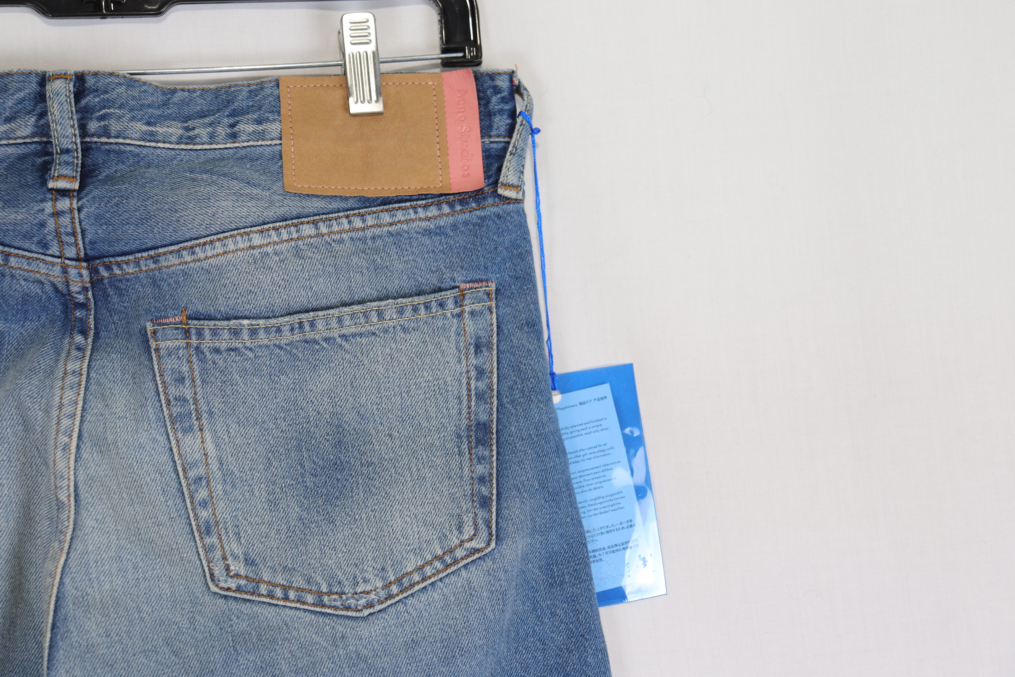 Acne Studios o1rshd11223 1996 Trash Jeans in Mid Blue Size US 31 - 8 Thumbnail