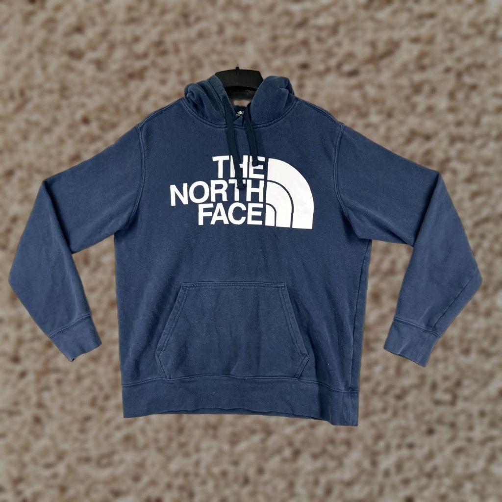 The North Face The North Face Sweater Mens Adult Medium Blue Pullover Hoodie Pocket Jersey Fabric Size US M / EU 48-50 / 2 - 1 Thumbnail