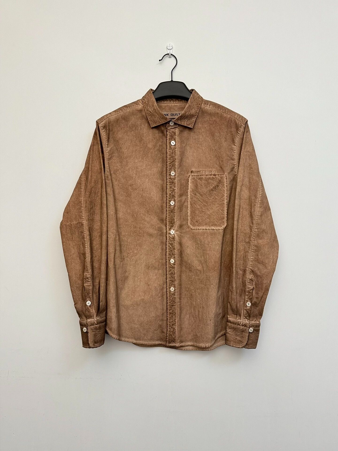 DUST Dark Aesthetic Deconstructed Brown Shirt Size US L / EU 52-54 / 3 - 1 Thumbnail