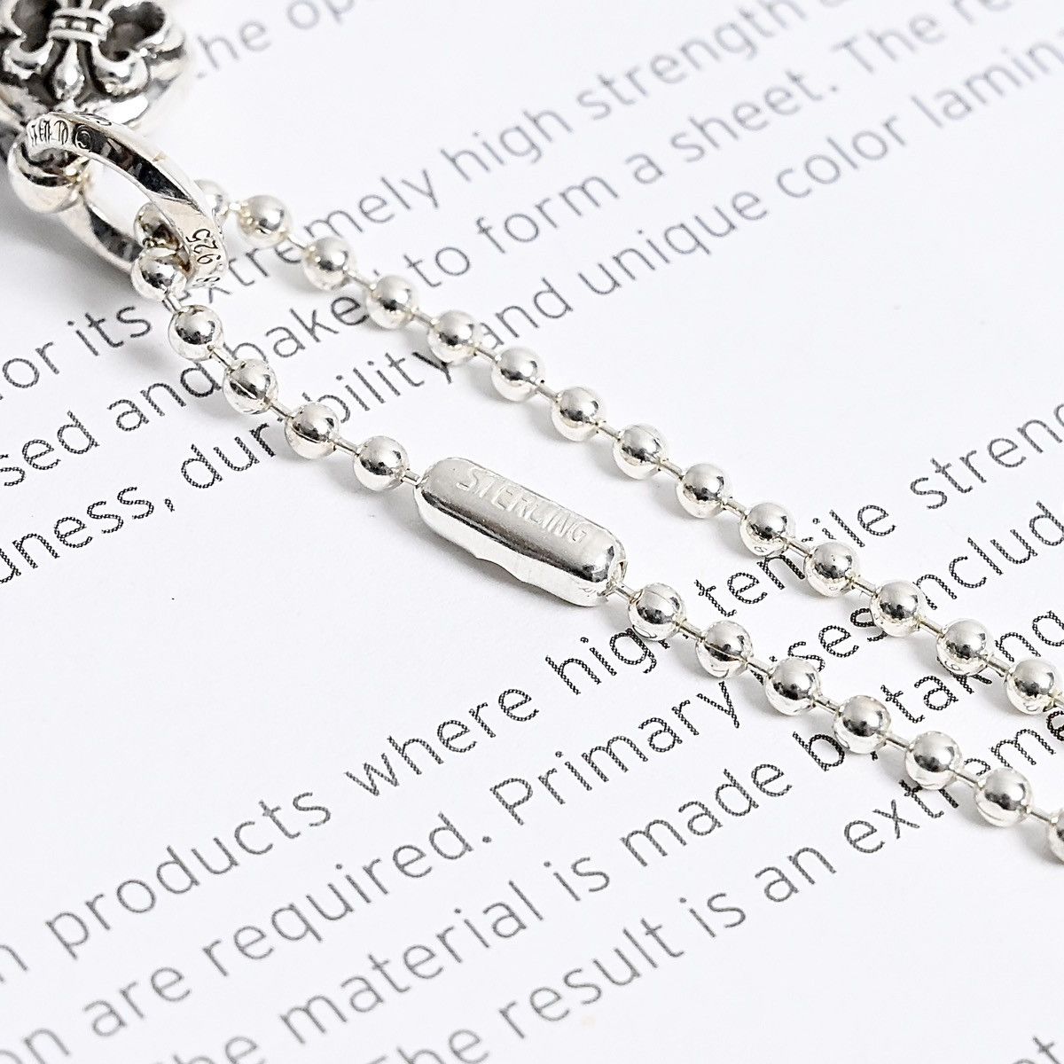 Chrome Hearts CHROME HEARTS ONE BALL BS FLEUR SILVER NECKLACE Size ONE SIZE - 3 Thumbnail