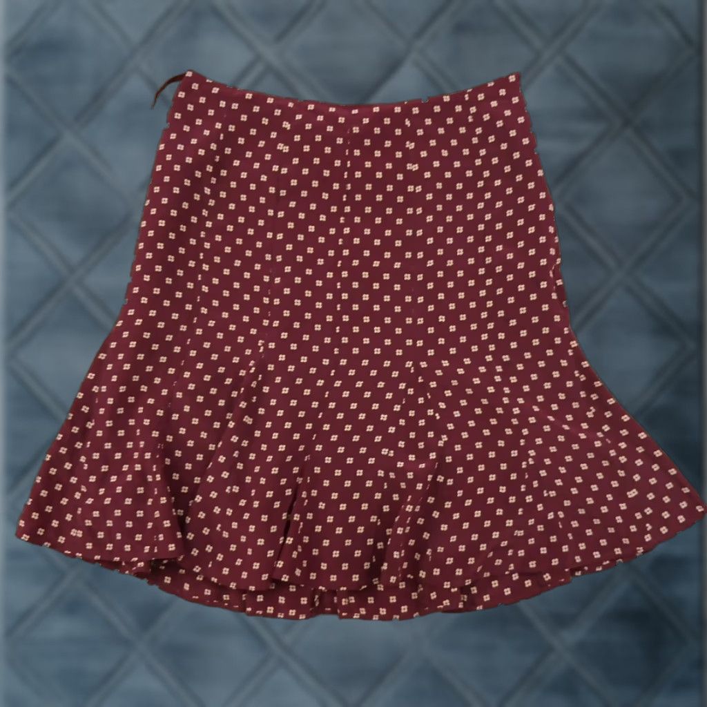 Gap Gap Skirt Women Short Purple Geometric Silk Lined Lightweight Trumpet Size 6 Size 28" / US 6 / IT 42 - 1 Thumbnail