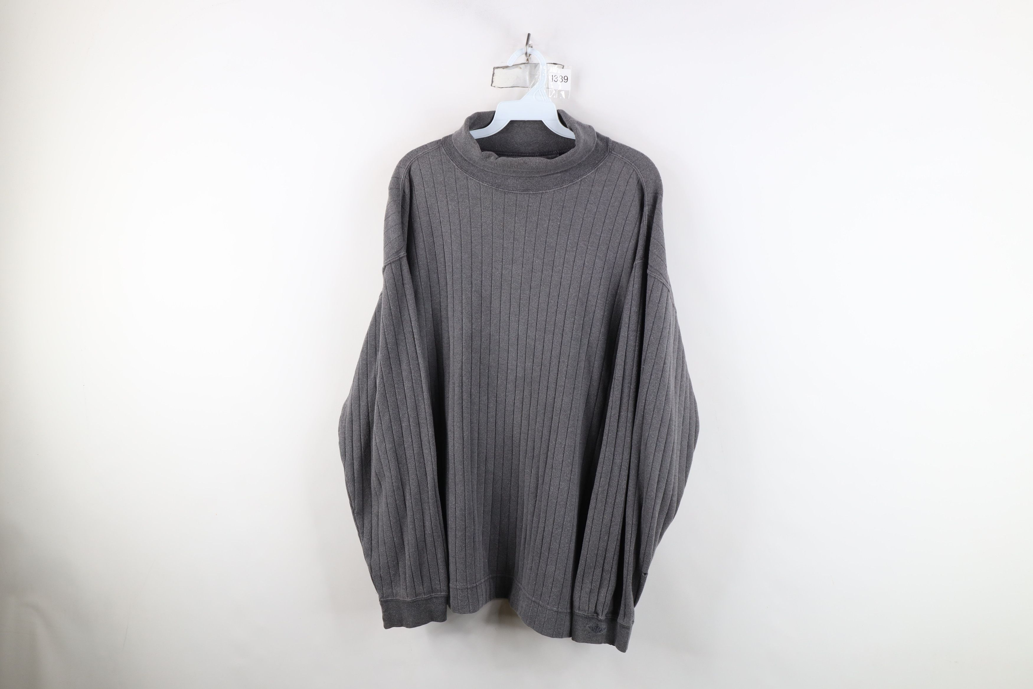 Vintage Vintage 90s Streetwear Heavyweight Ribbed Turtleneck Sweater Size US L / EU 52-54 / 3 - 1 Thumbnail