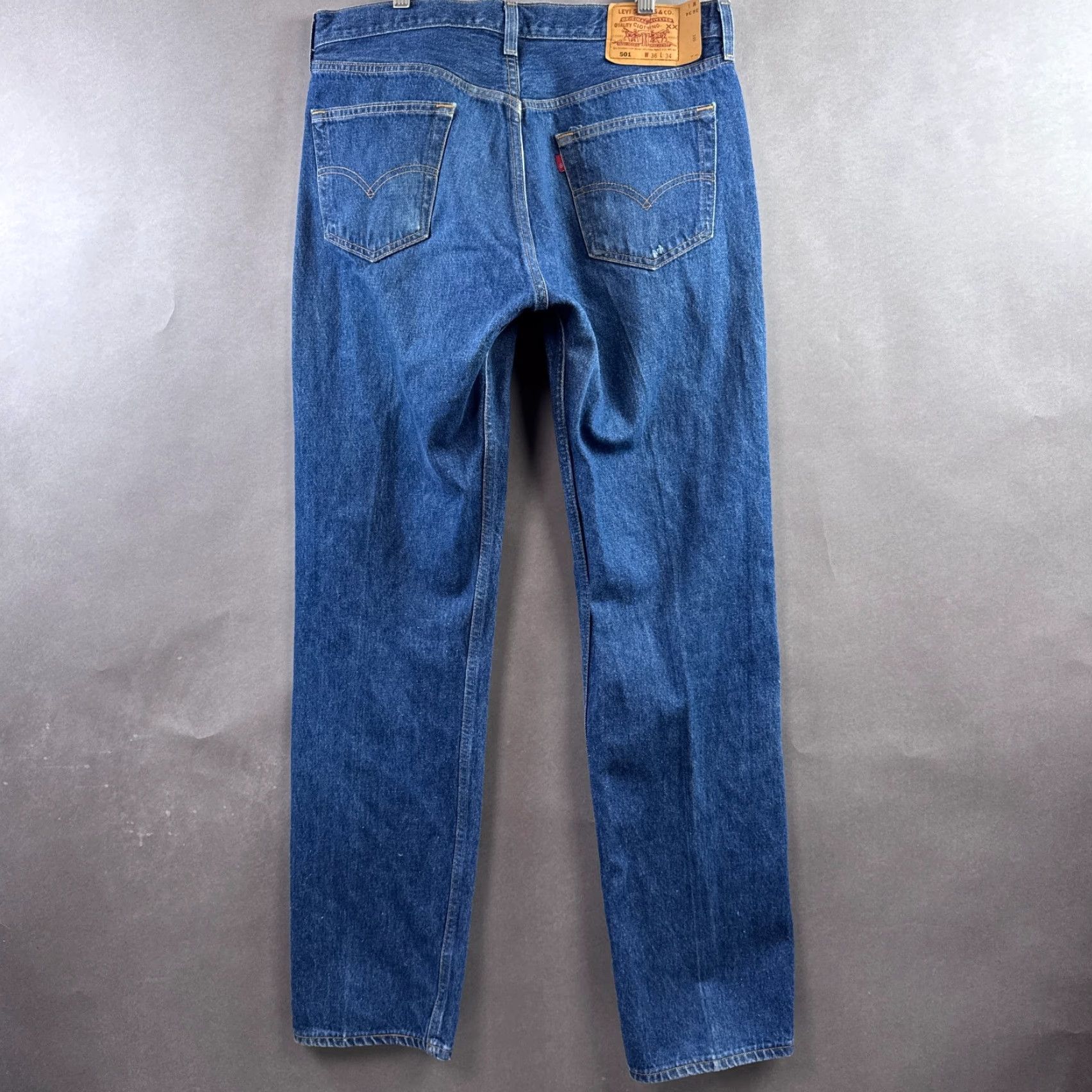 Levi's VINTAGE Levi's 501 Jeans Mens 36x34 Blue 90s Made USA Distressed Jeans Size US 36 / EU 52 - 4 Thumbnail