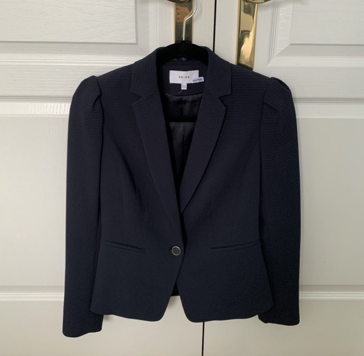 image of Reiss Single Breasted Navy Blazer, Women's (Size Small)