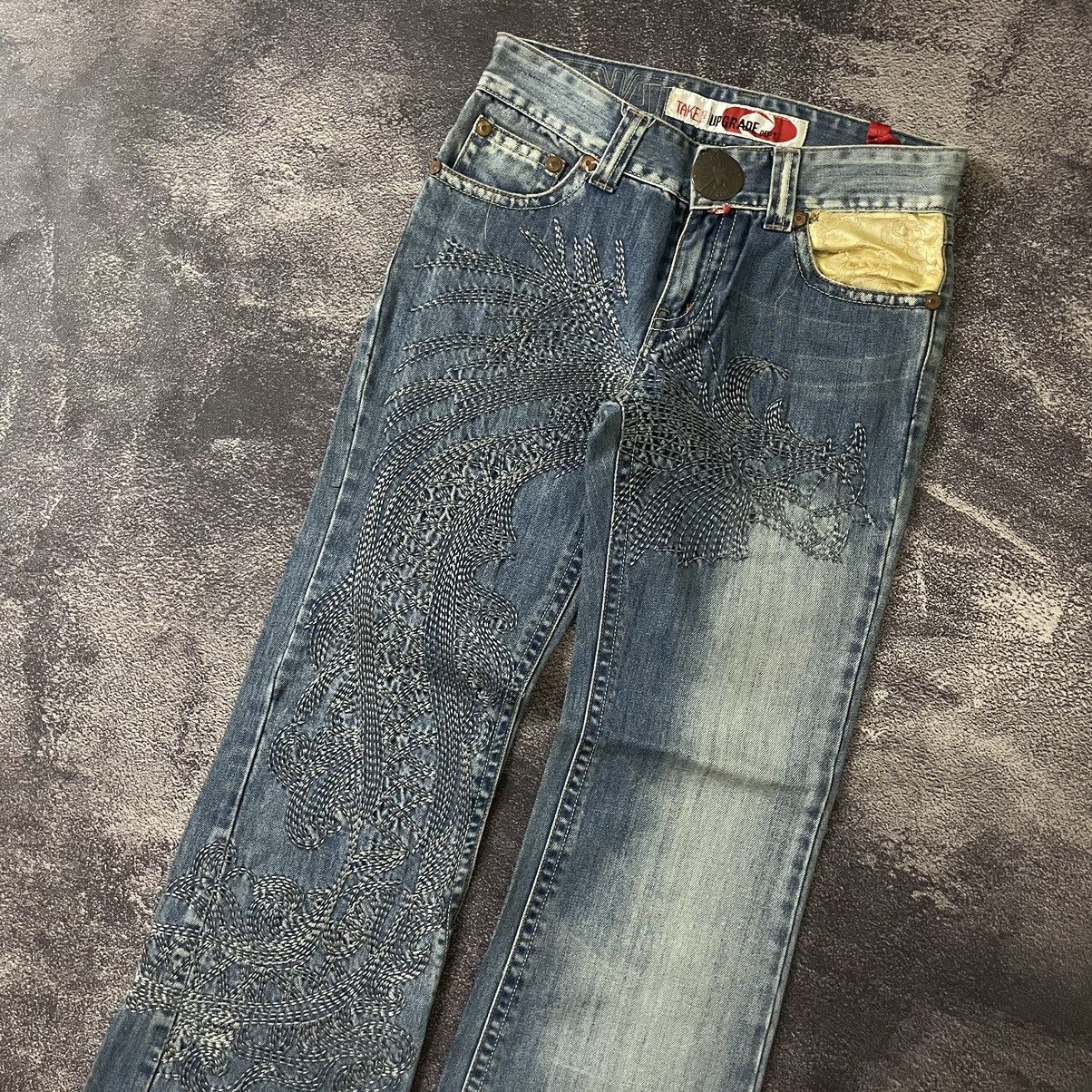 Beauty Beast × If Six Was Nine × Le Grande Bleu (L.G.B.) ❗️CYBER24❗️Take two dragon embroidery denim pants Size US 30 / EU 46 - 3 Thumbnail