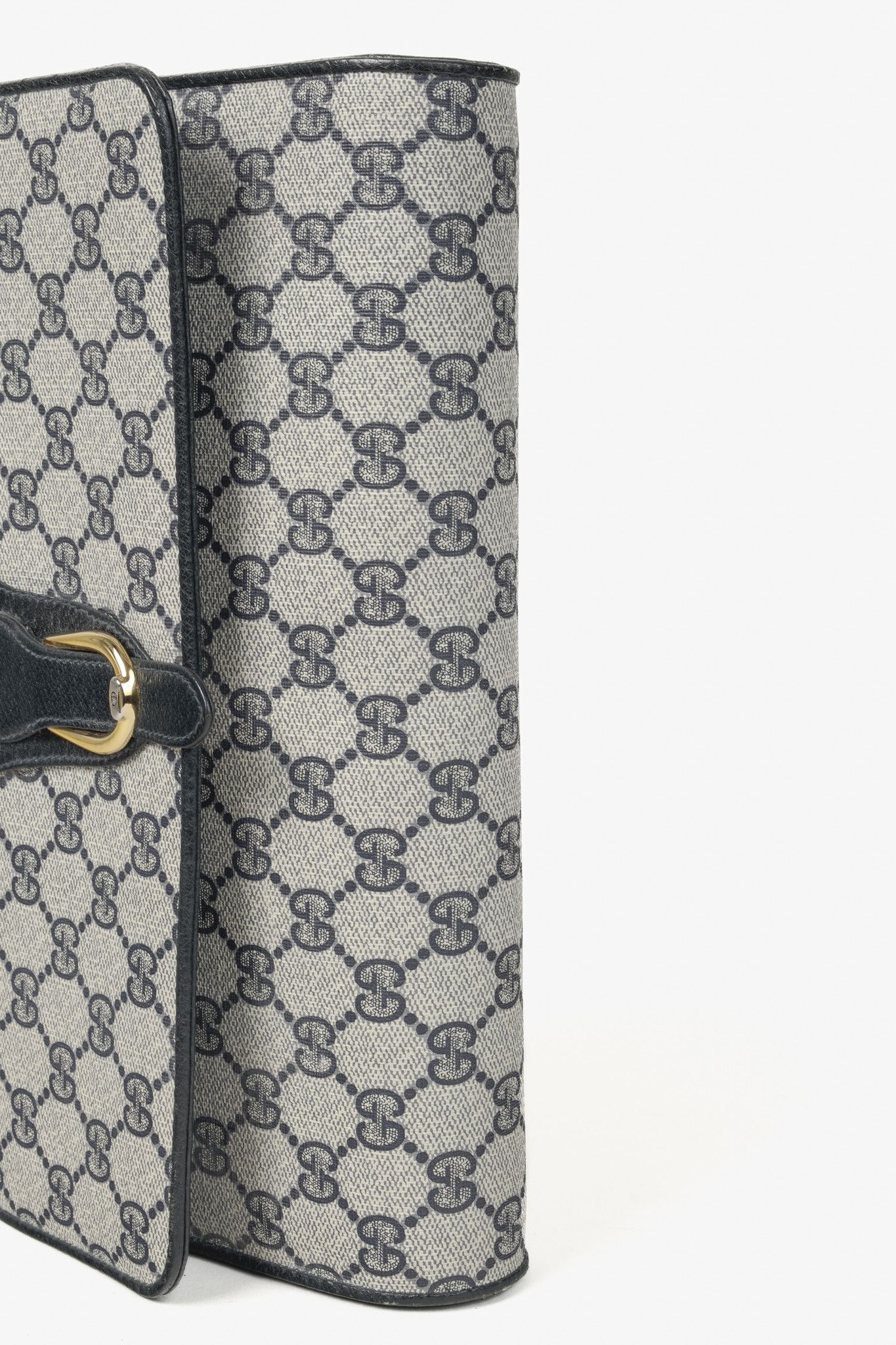 Gucci Gucci Vintage Navy Blue Monogram Clutch Bag Size ONE SIZE - 5 Thumbnail