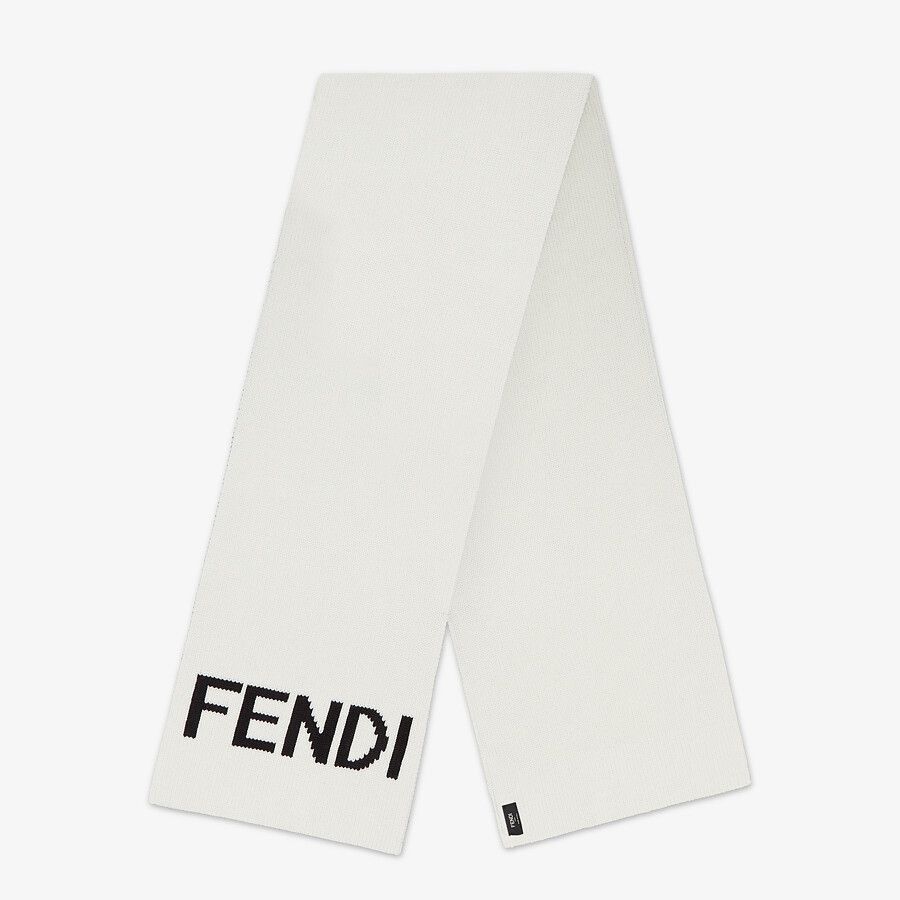 Fendi o1s1wg111125 Size:OS/ Scarf in White Size ONE SIZE - 1 Thumbnail