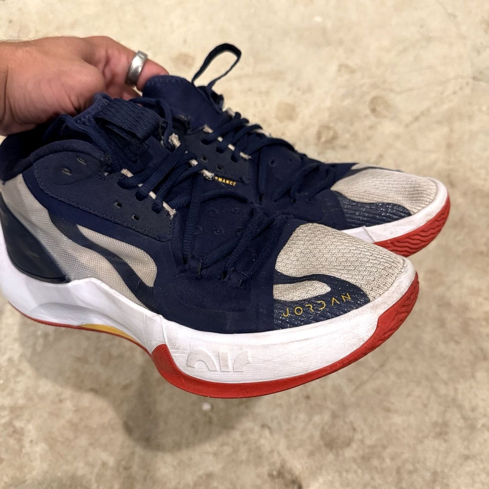 Nike Nike Air Jordan Zoom Separate Olympic Sneaker Mens 9.5 White Navy Red Gold DH0249-471 Size US 9 / EU 42 - 3 Thumbnail