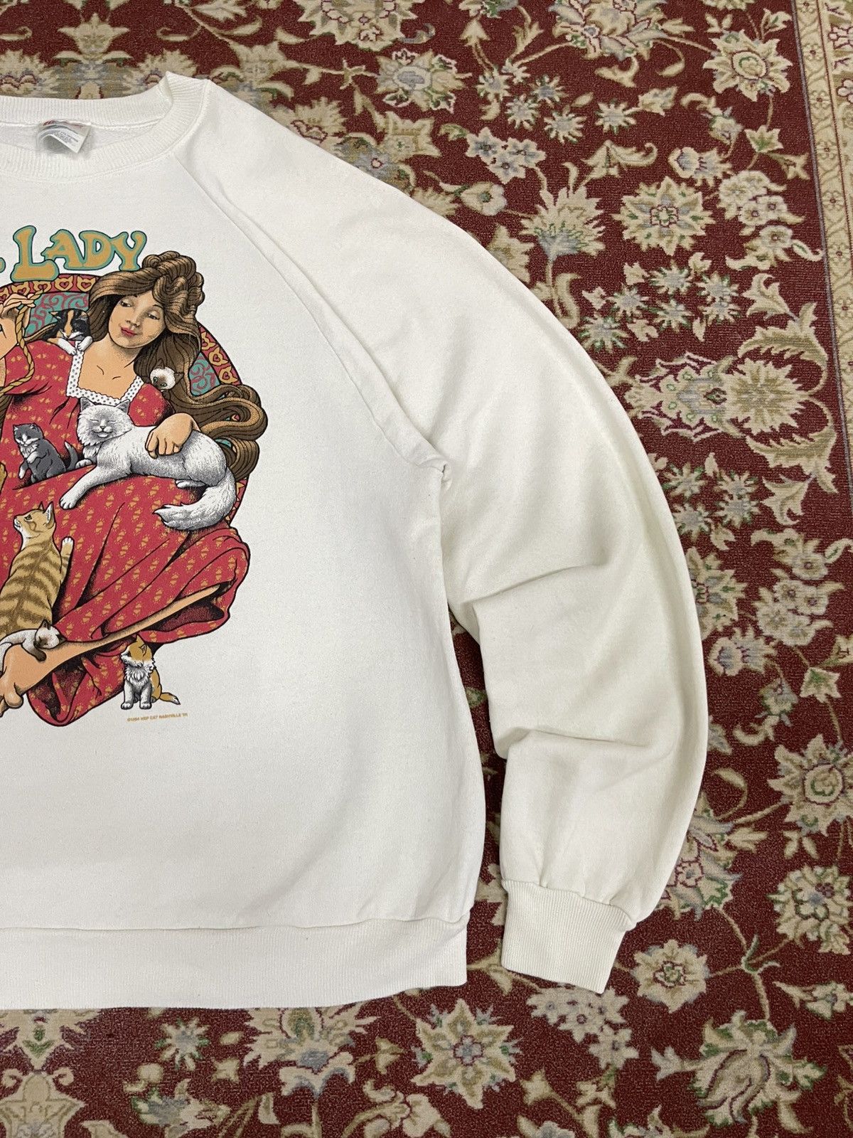Cartoon Network VINTAGE 1994 THE CAT LADY CARTOON RARE SWEATSHIRT Size US XL / EU 56 / 4 - 3 Thumbnail