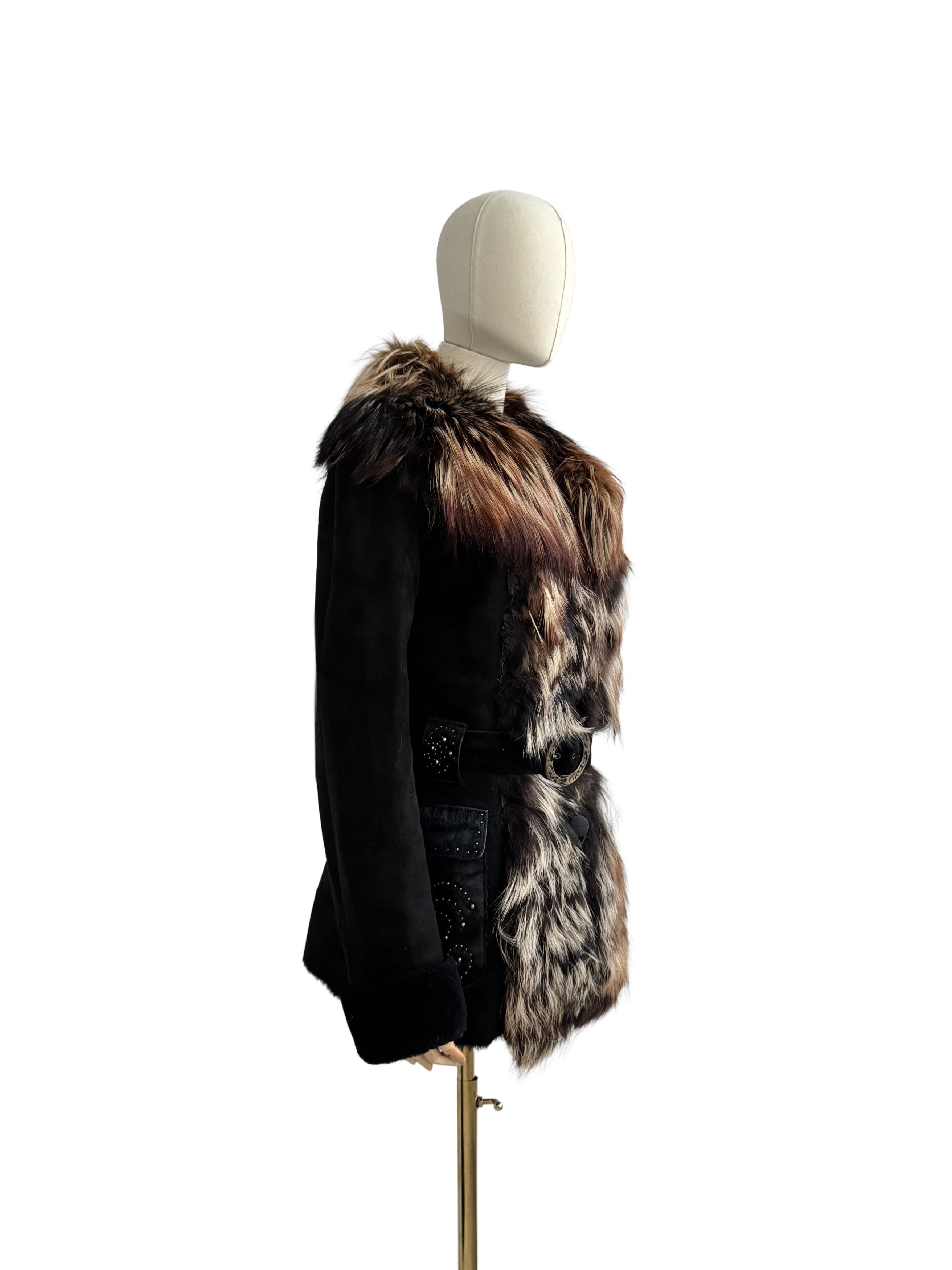 Japanese Brand Vintage Real Sheepskin Coat With Real Fur Details Size S / US 4 / IT 40 - 1 Thumbnail