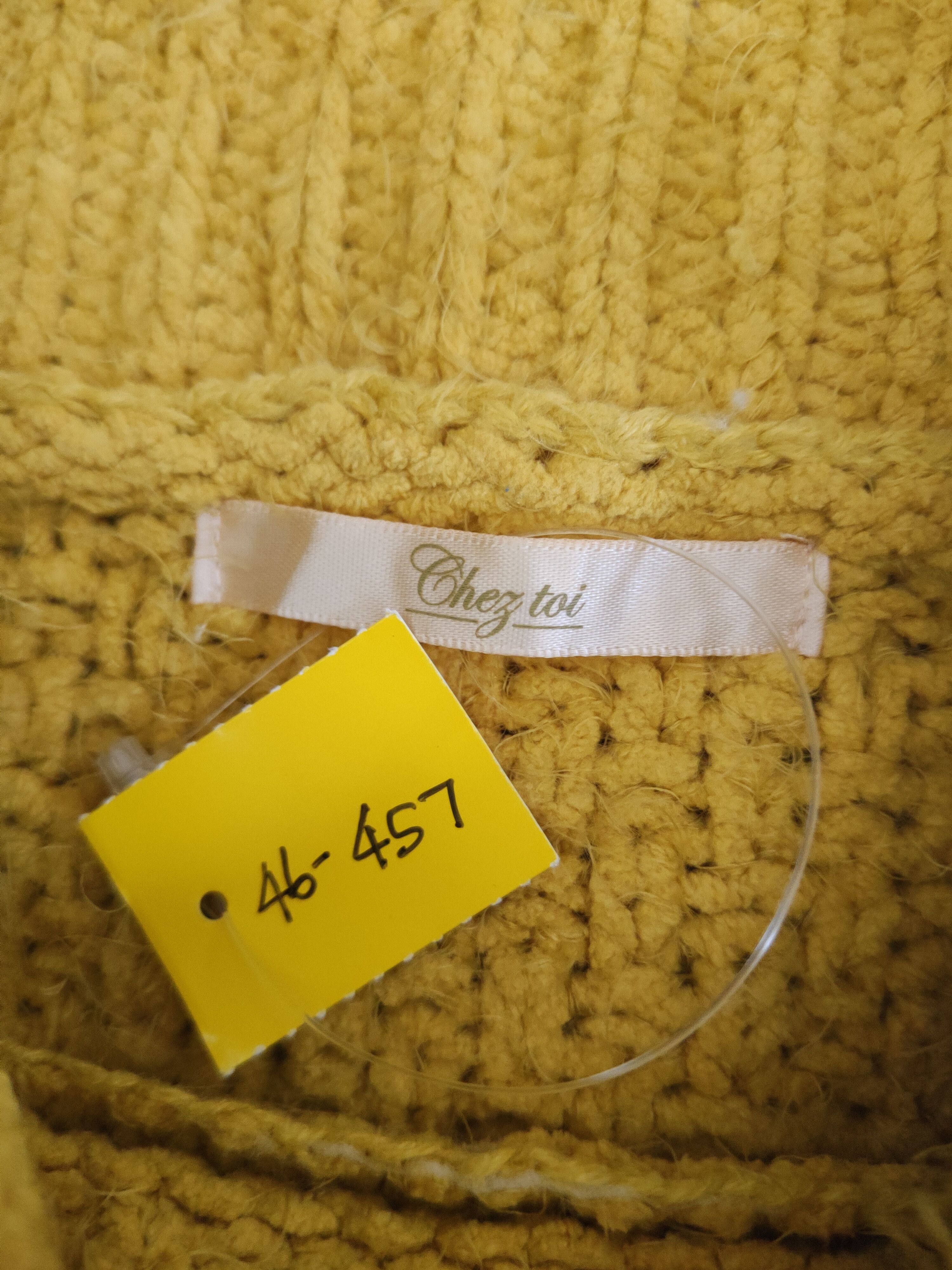 Japanese Brand DL Chez Toi Yellow Fur Mohair Knitwear #46-457 Size M / US 6-8 / IT 42-44 - 13 Thumbnail