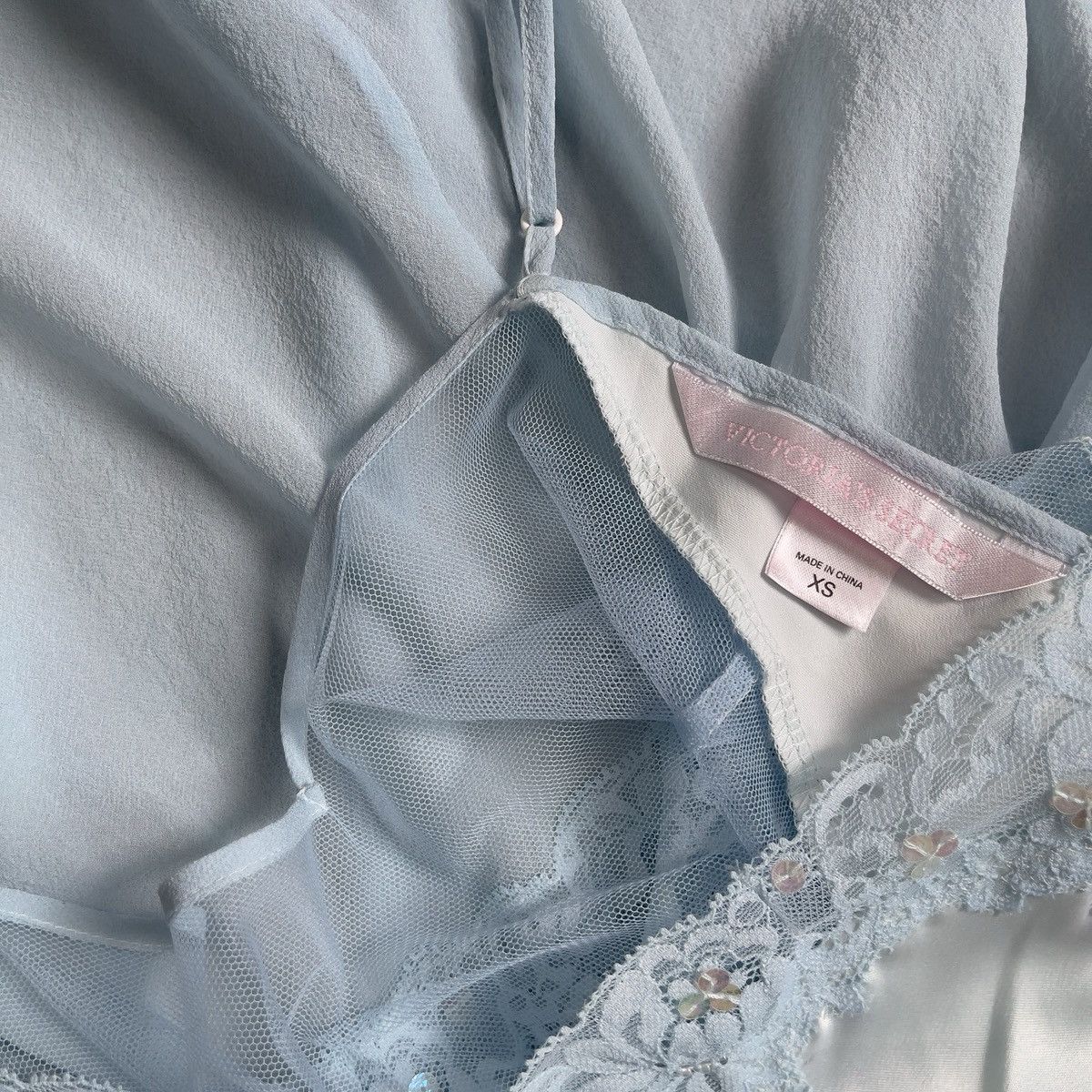 Victoria's Secret Victoria’s Secret Hand-Dyed Blue Silk Slip Dress (XS) Size XS / US 0-2 / IT 36-38 - 14 Thumbnail