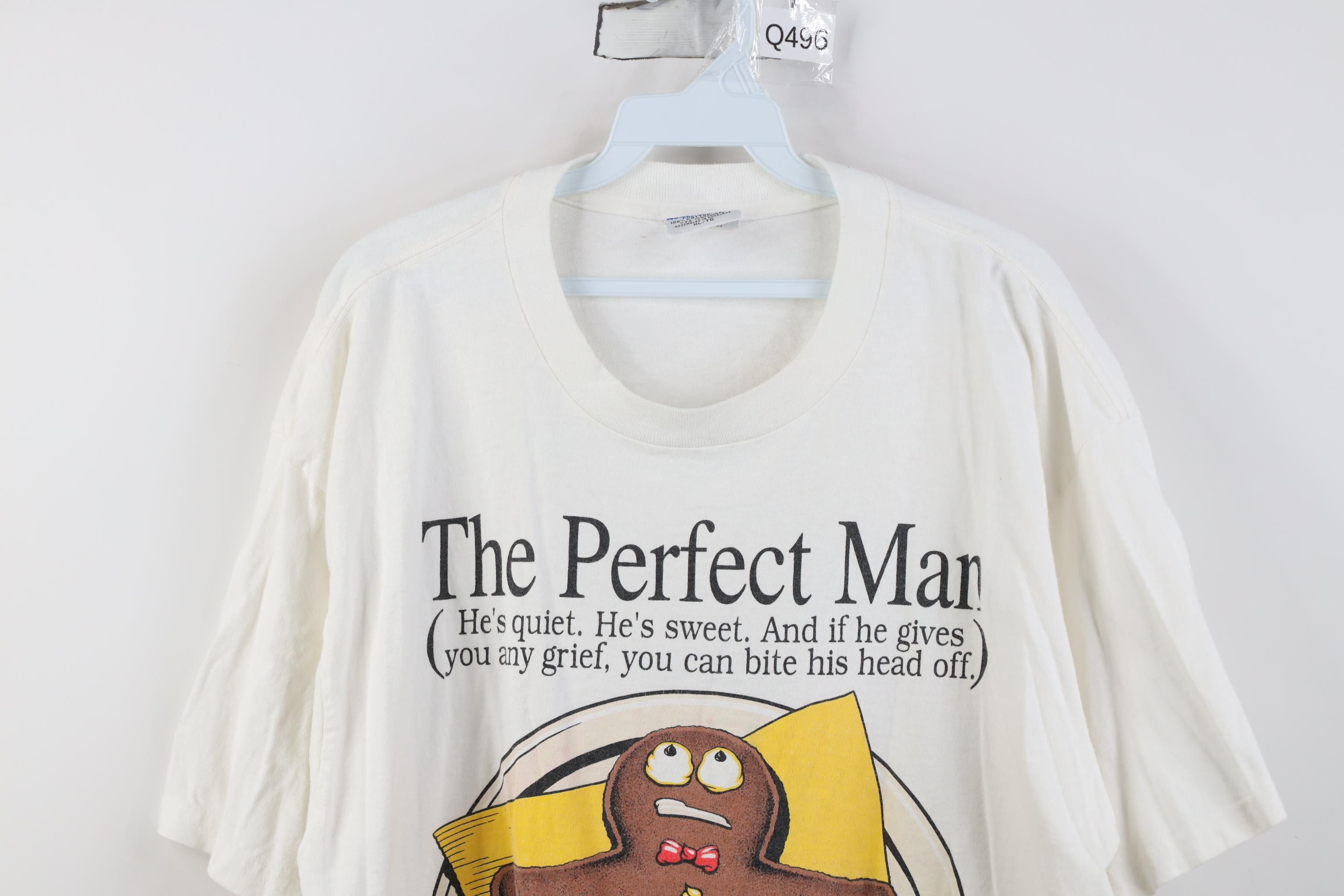 Vintage Vintage 90s Streetwear The Perfect Man Short Sleeve T-Shirt Size US XL / EU 56 / 4 - 2 Thumbnail