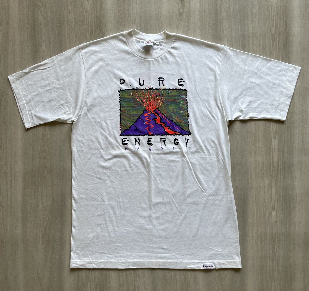 Vintage Vintage 90s Crazy Shirt Hawaii Pure Energy Volcano Men XL Size US XL / EU 56 / 4 - 2 Thumbnail