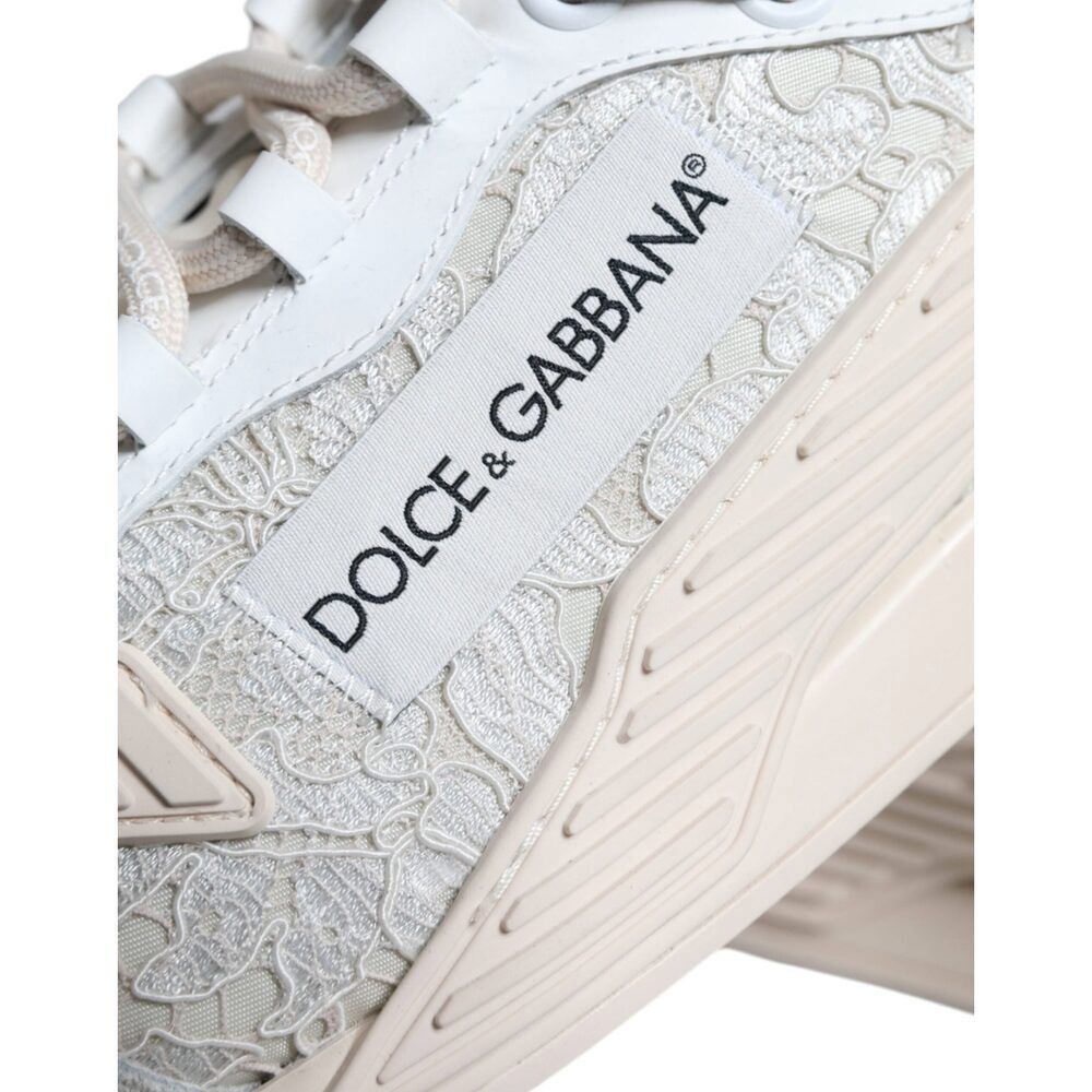 Dolce & Gabbana Dolce & Gabbana White Lace NS1 Low Top Sneaker Sports Shoes Size US 6.5 / IT 36.5 - 6 Thumbnail