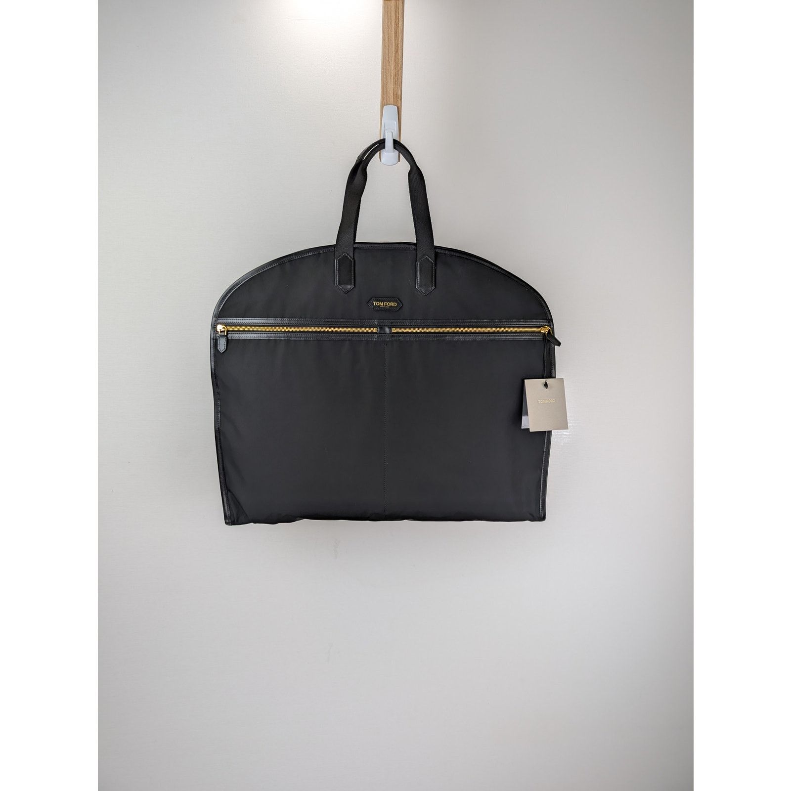 Tom Ford o1rshd1 Q:4/ Size: OS / Leather-Trimmed Garment Bag in Black Size ONE SIZE - 15 Thumbnail