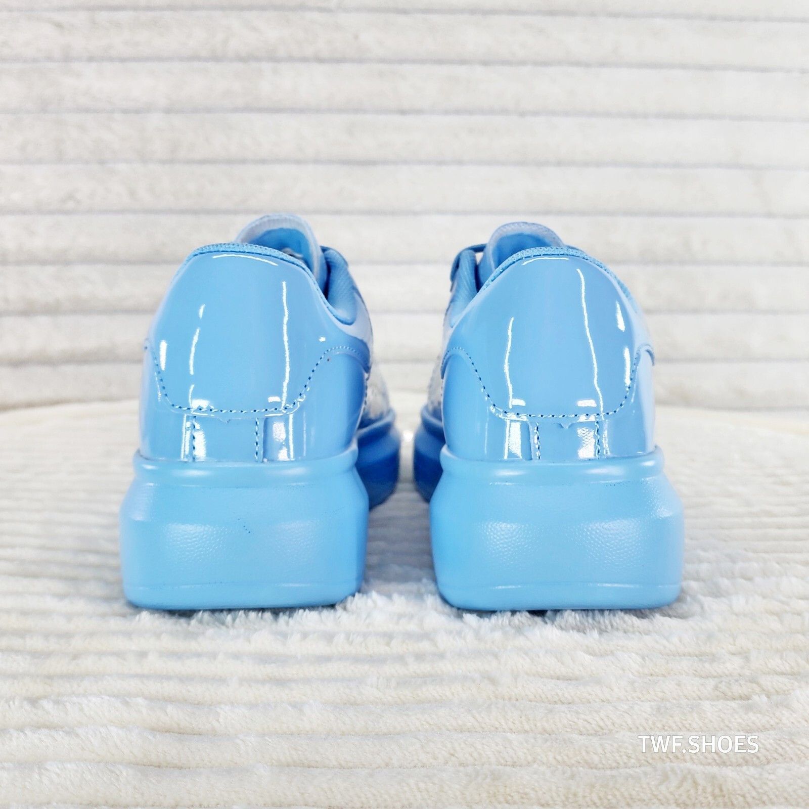 Other Cush Baby 3 Patent Baby Blue Comfy Sneakers Tennis Shoes (US Size US 7 / IT 37 - 5 Thumbnail