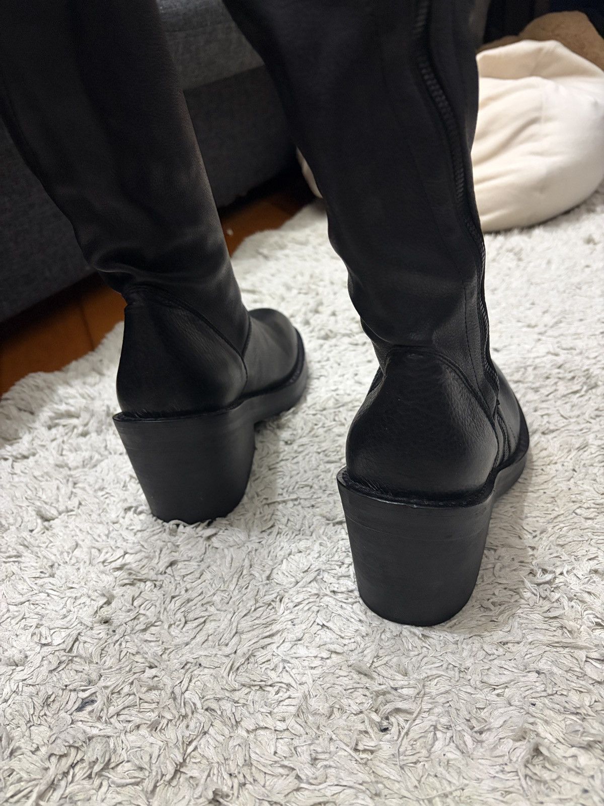 Ann Demeulemeester Ann Demeulemeester 2012 Spiral Zipper Leather High Boots Size US 7 / IT 37 - 4 Thumbnail
