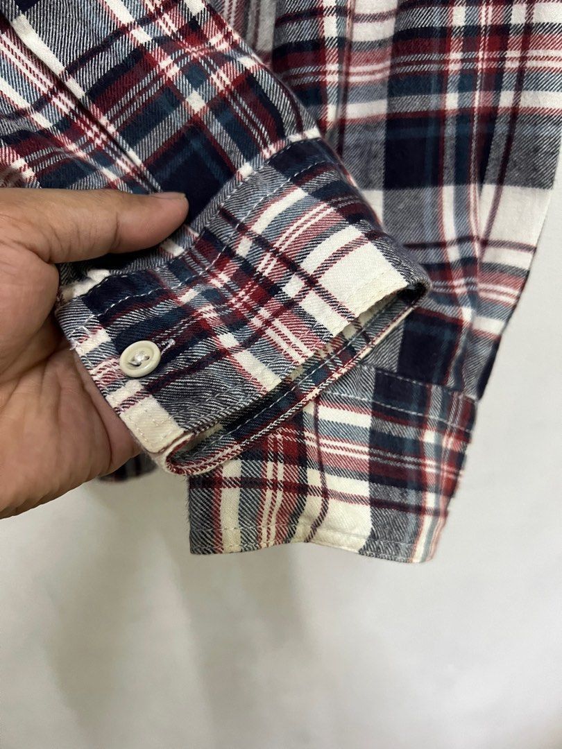 Muji Japanese Brand Muji Checked Plaid Tartan Flannel Shirt 👕 Size US M / EU 48-50 / 2 - 5 Thumbnail