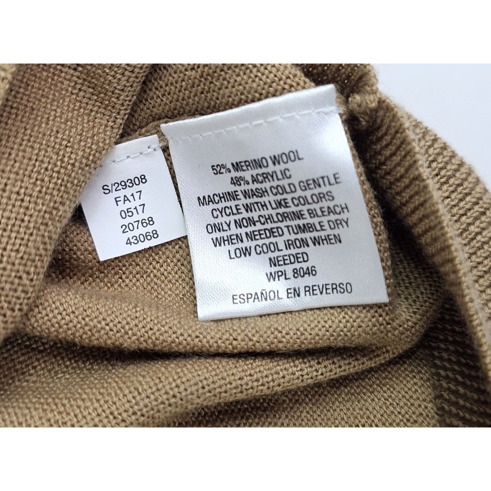Club Room VINTAGE Club Room Merino Wool Blend Sleeveless Vest Men L Tan Bronze Knit V-Neck Golf Size US L / EU 52-54 / 3 - 3 Thumbnail