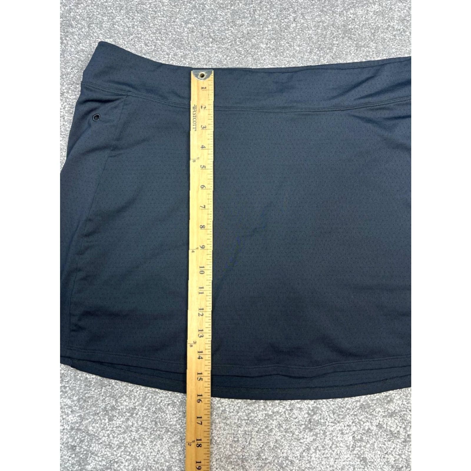Vintage LL Bean Skort XL Regular Gray Compression Liner Logo Stretch Golf Women Size 40" / US 18 - 2 Thumbnail
