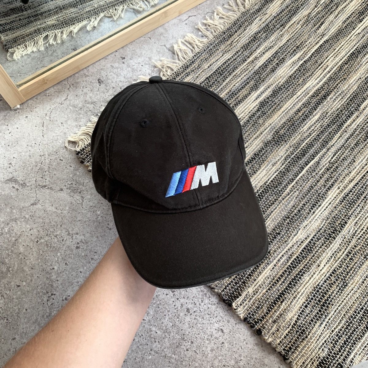 vintage-vintage-bmw-m-power-y2k-logo-racing-black-baseball-cap-hat