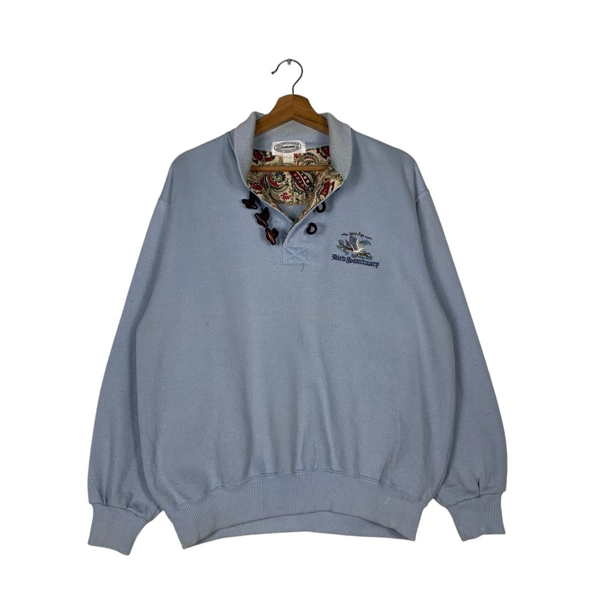 Vintage CATAMOUNT Bird Sanctuary Logo Polo Sweatshirt #1414-C64 Size US L / EU 52-54 / 3 - 9 Thumbnail