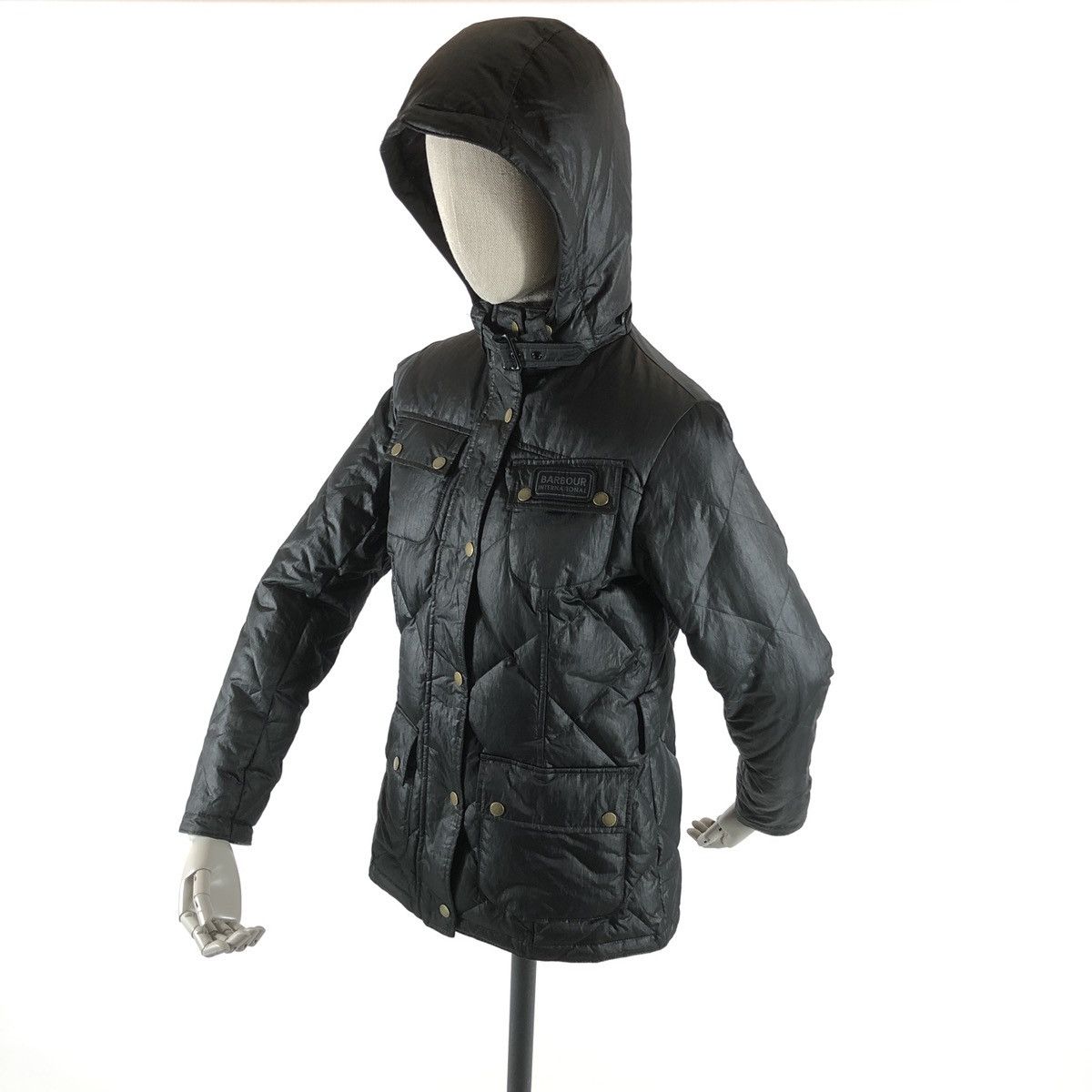 Barbour × Belstaff × Designer BARBOUR International Nation Hooded Down Parka Jacket Coat 8 Size M / US 6-8 / IT 42-44 - 7 Thumbnail