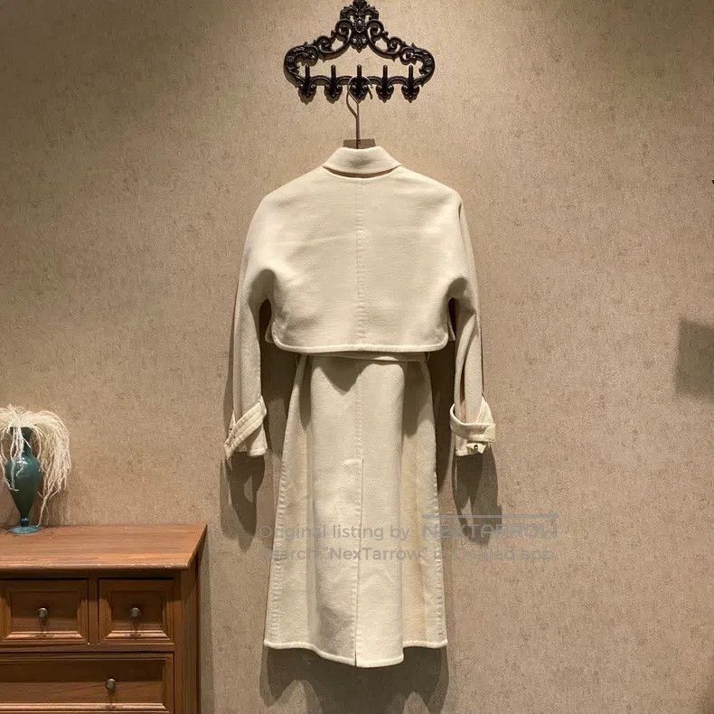 Loro Piana Loro Piana White Patched Cashmere Belted Coat Set Size XS / US 0-2 / IT 36-38 - 2 Thumbnail