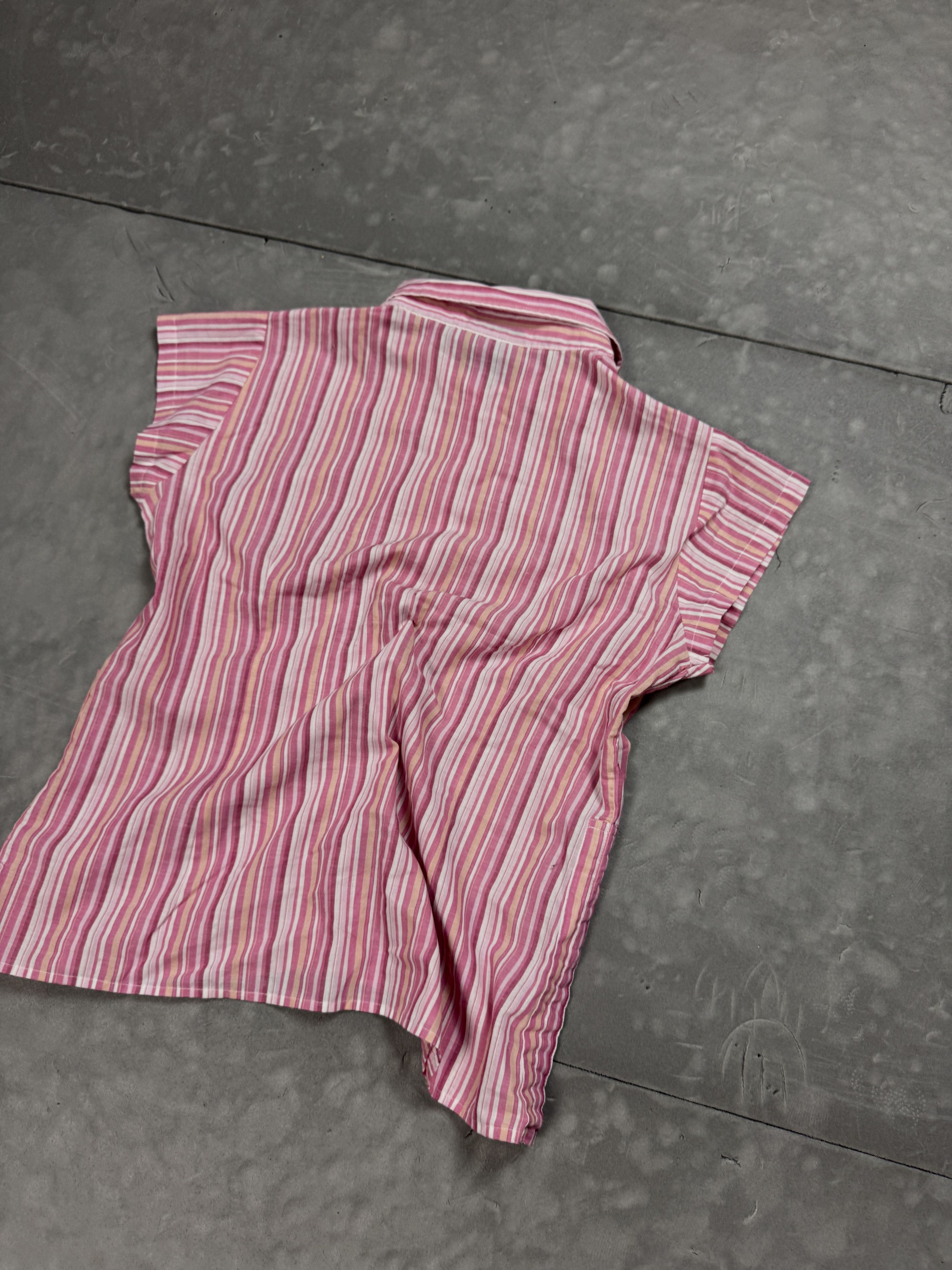 Vintage Vintage y2k striped pink shirt formal coquette retro Size S / US 4 / IT 40 - 10 Thumbnail
