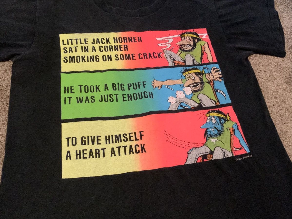 Vintage Vintage Jack Horner Crack Kills Don't Jack Around T Shirt S Size US S / EU 44-46 / 1 - 2 Thumbnail