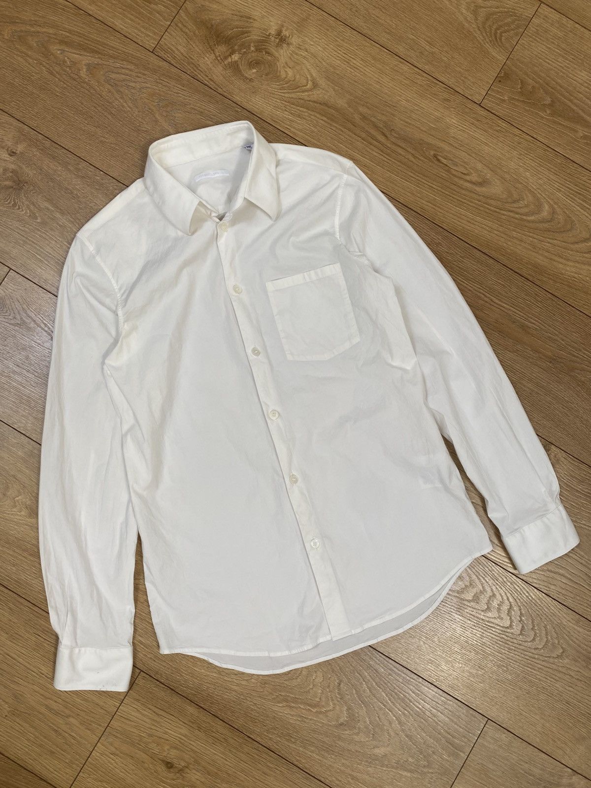 Helmut Lang Helmut Lang Classic White Button-Up Shirt Size US M / EU 48-50 / 2 - 1 Thumbnail