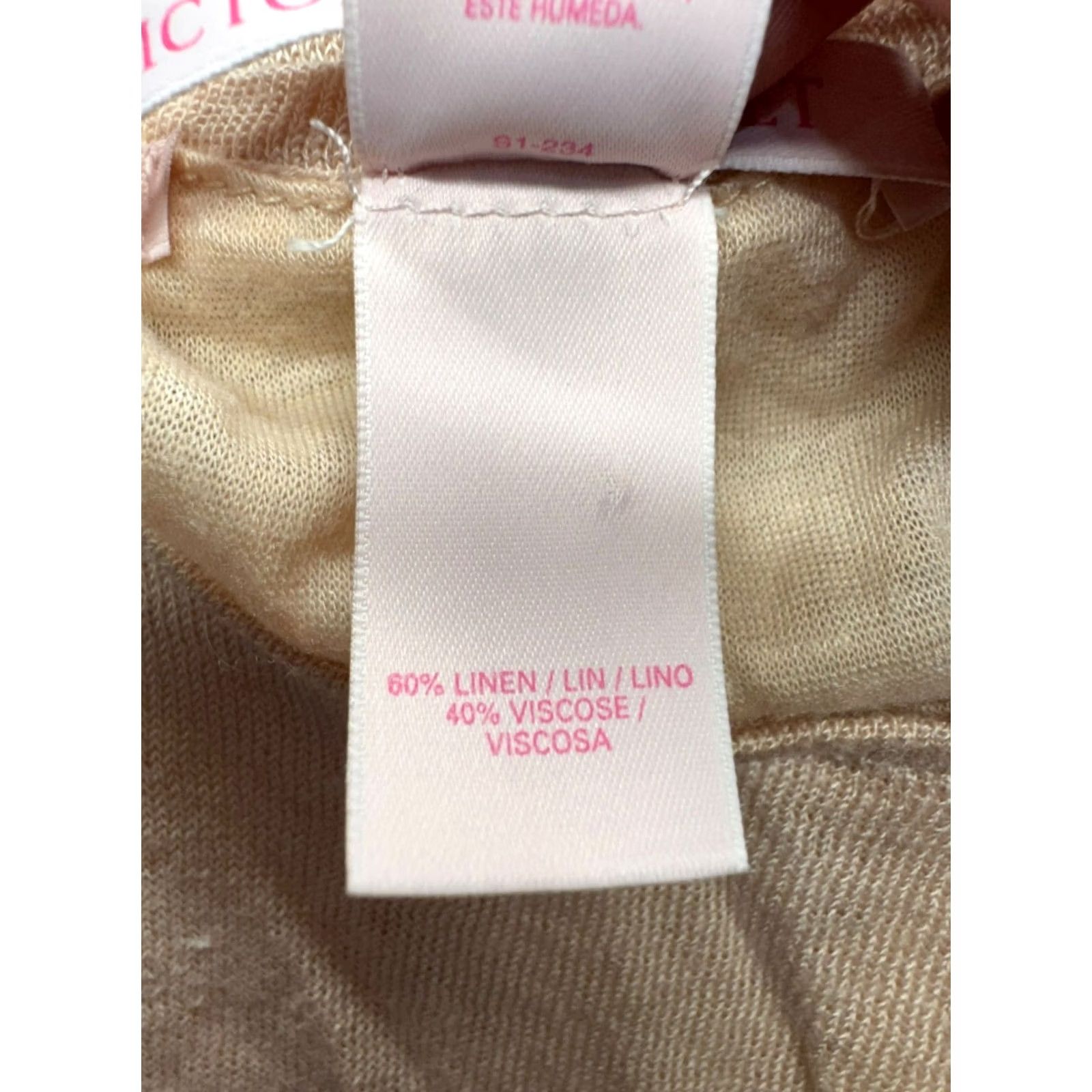 Victoria's Secret Victoria's Secret knit Maxi Dress Womens L Beige Linen Viscose Sleeveless Maxi Long 49" Pit To Pit 15" Pre-Owned Like New Size L / US 10 / IT 46 - 7 Thumbnail