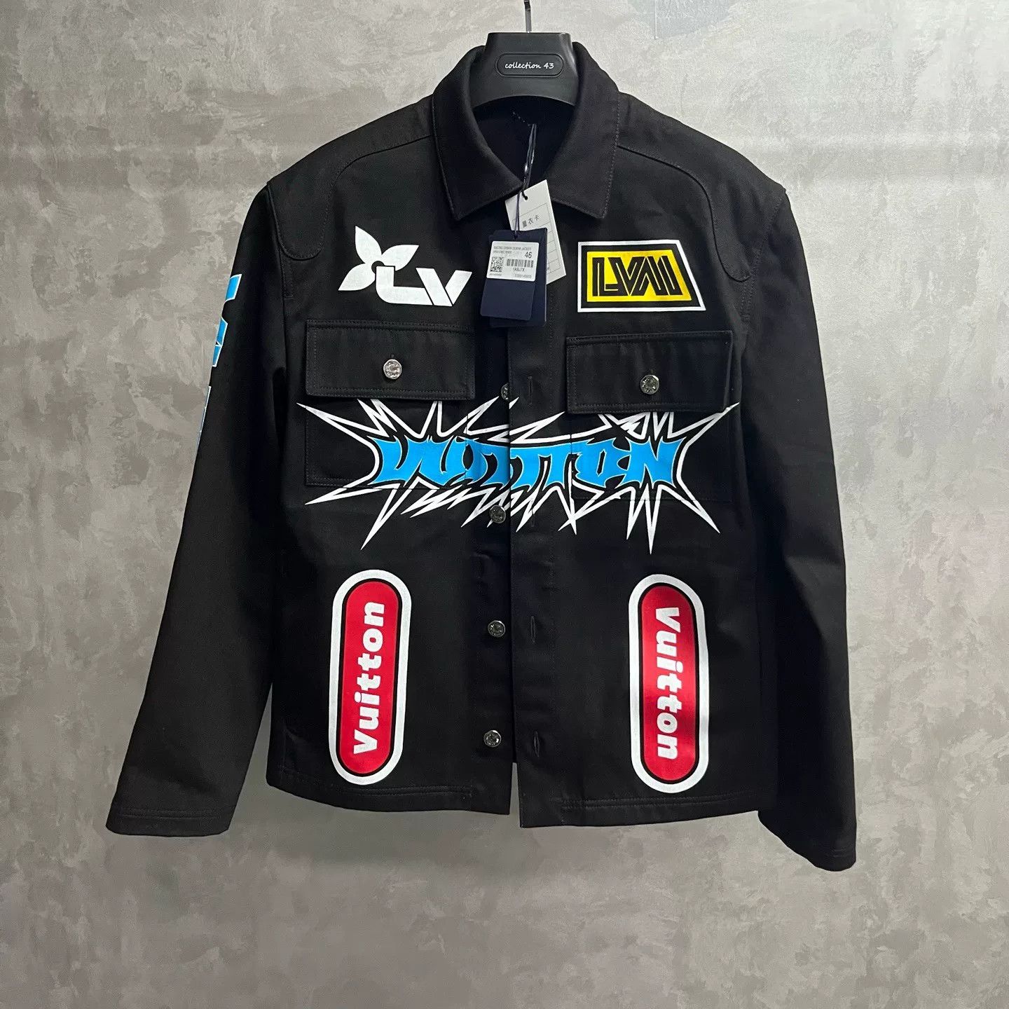 Louis Vuitton Louis Vuitton Black Logo Graffiti Jacket Size US S / EU 44-46 / 1 - 1 Thumbnail