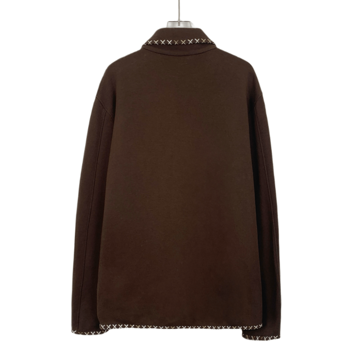 Louis Vuitton Louis Vuitton Dark Brown Cotton Collar Long Sleeve (Size L) Size US L / EU 52-54 / 3 - 8 Thumbnail