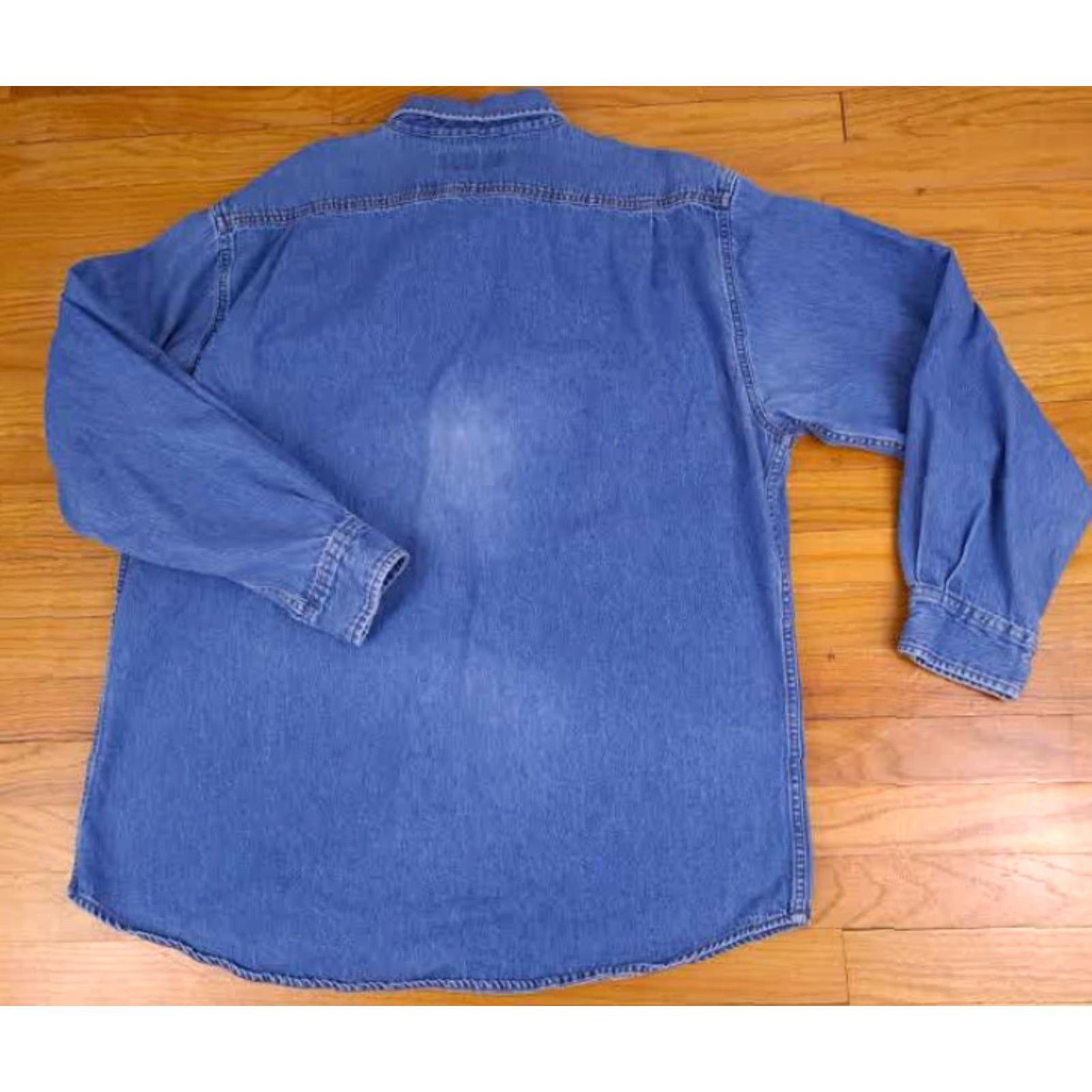 Vintage VINTAGE Big Mac Shirt Denim Western Button-Up Long Sleeve XL Blue Cotton Regular Men's Size US XL / EU 56 / 4 - 5 Thumbnail